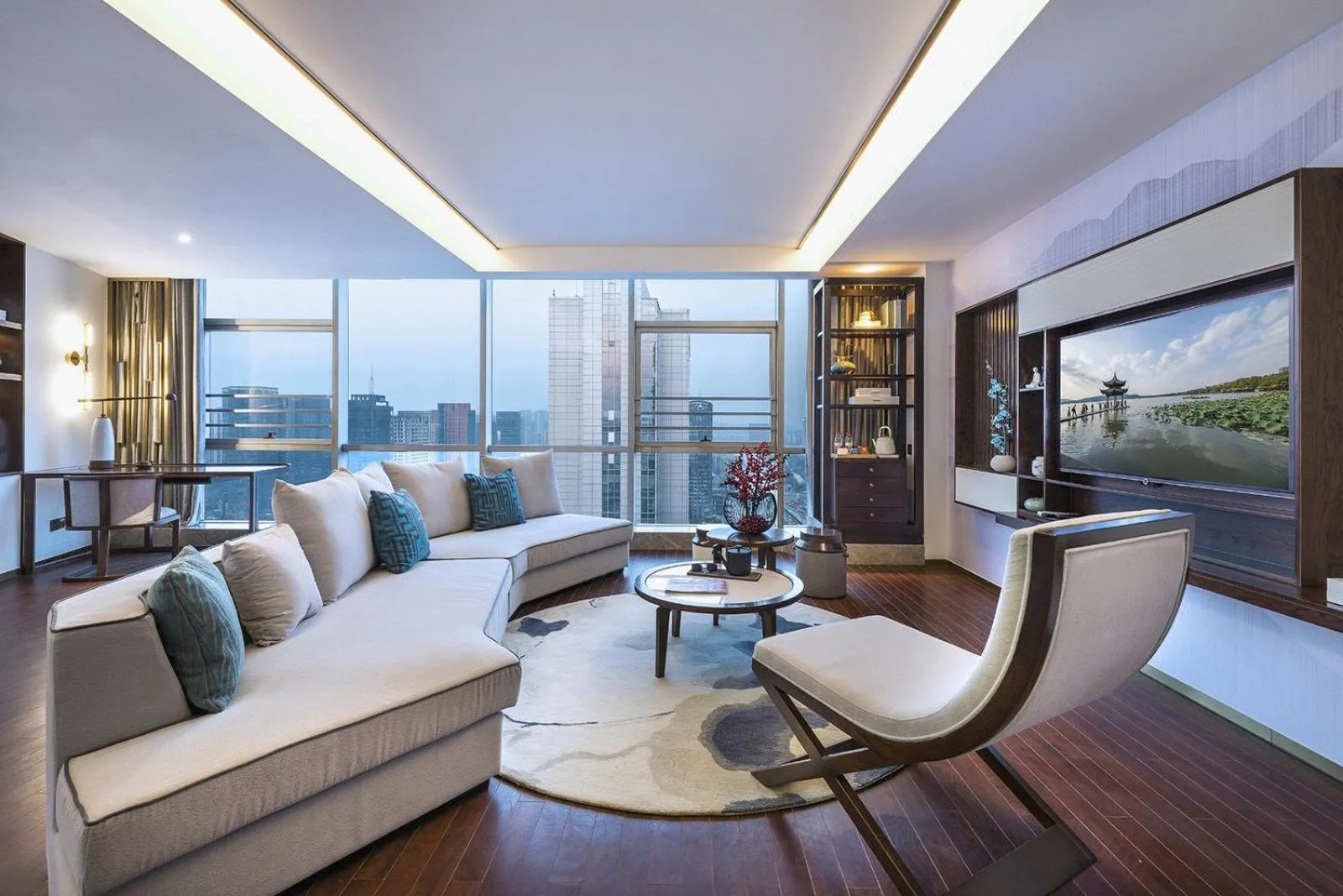 Living room in New Century Hotel Qianchao Hangzhou