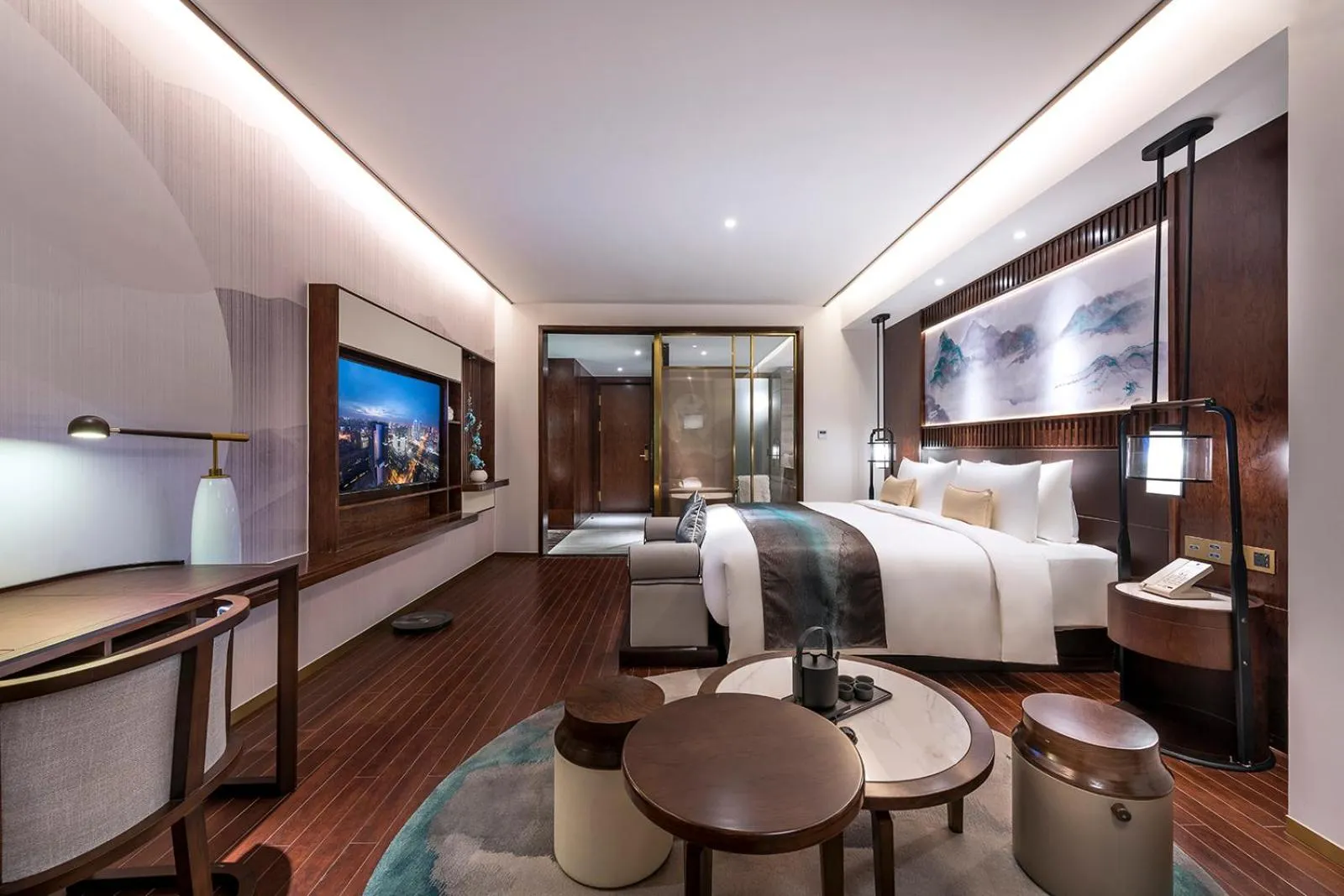 Bed in New Century Hotel Qianchao Hangzhou