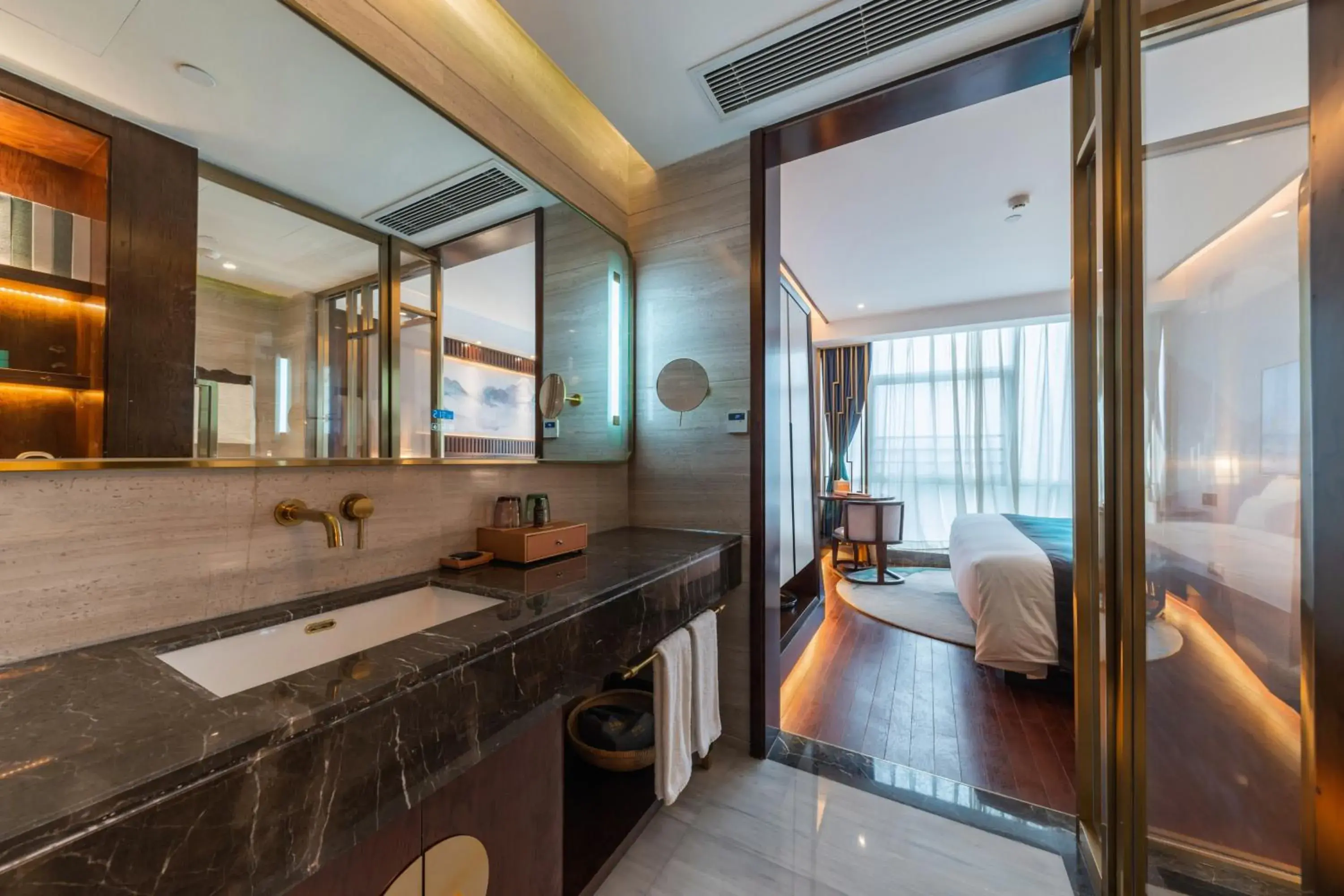 Photo of the whole room, Bed in New Century Hotel Qianchao Hangzhou Photo of the whole room, Bed in New Century Hotel Qianchao Hangzhou