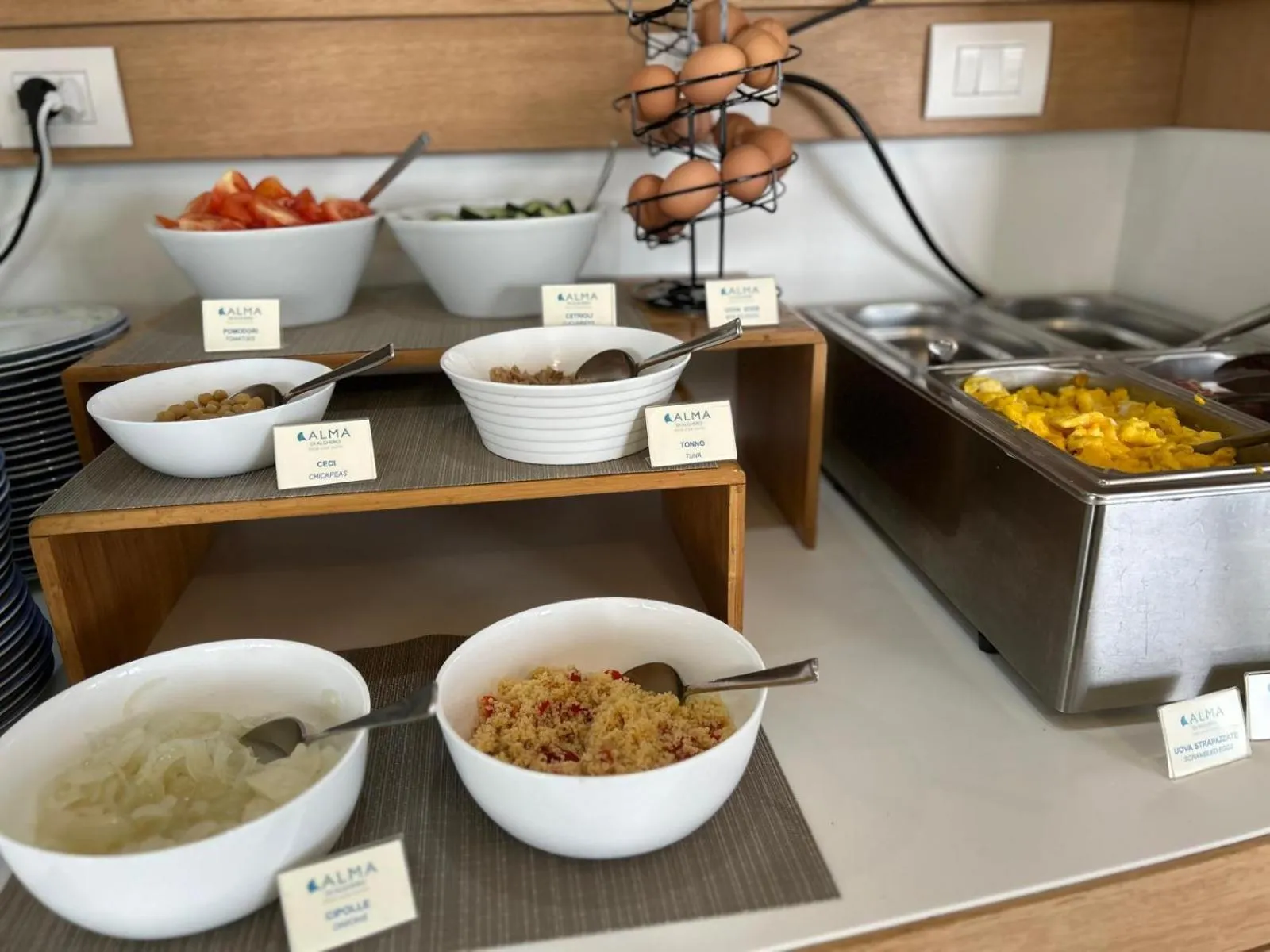 Buffet breakfast in Alma di Alghero Hotel