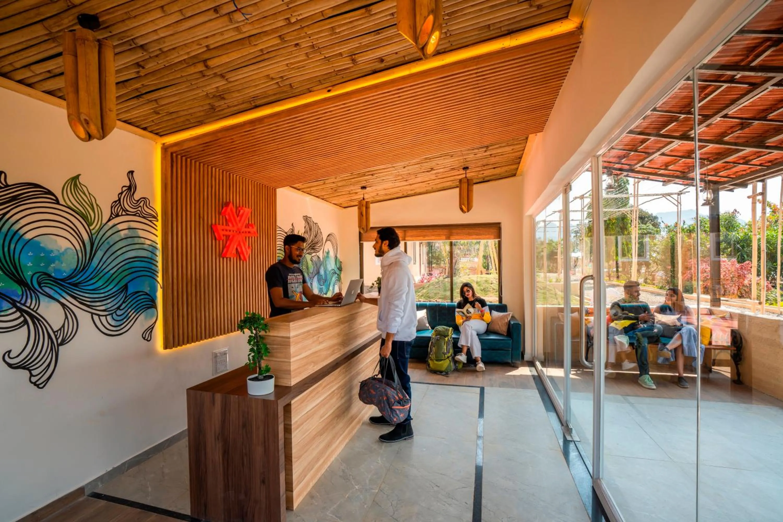 Lobby or reception in Zostel Plus Lonavala