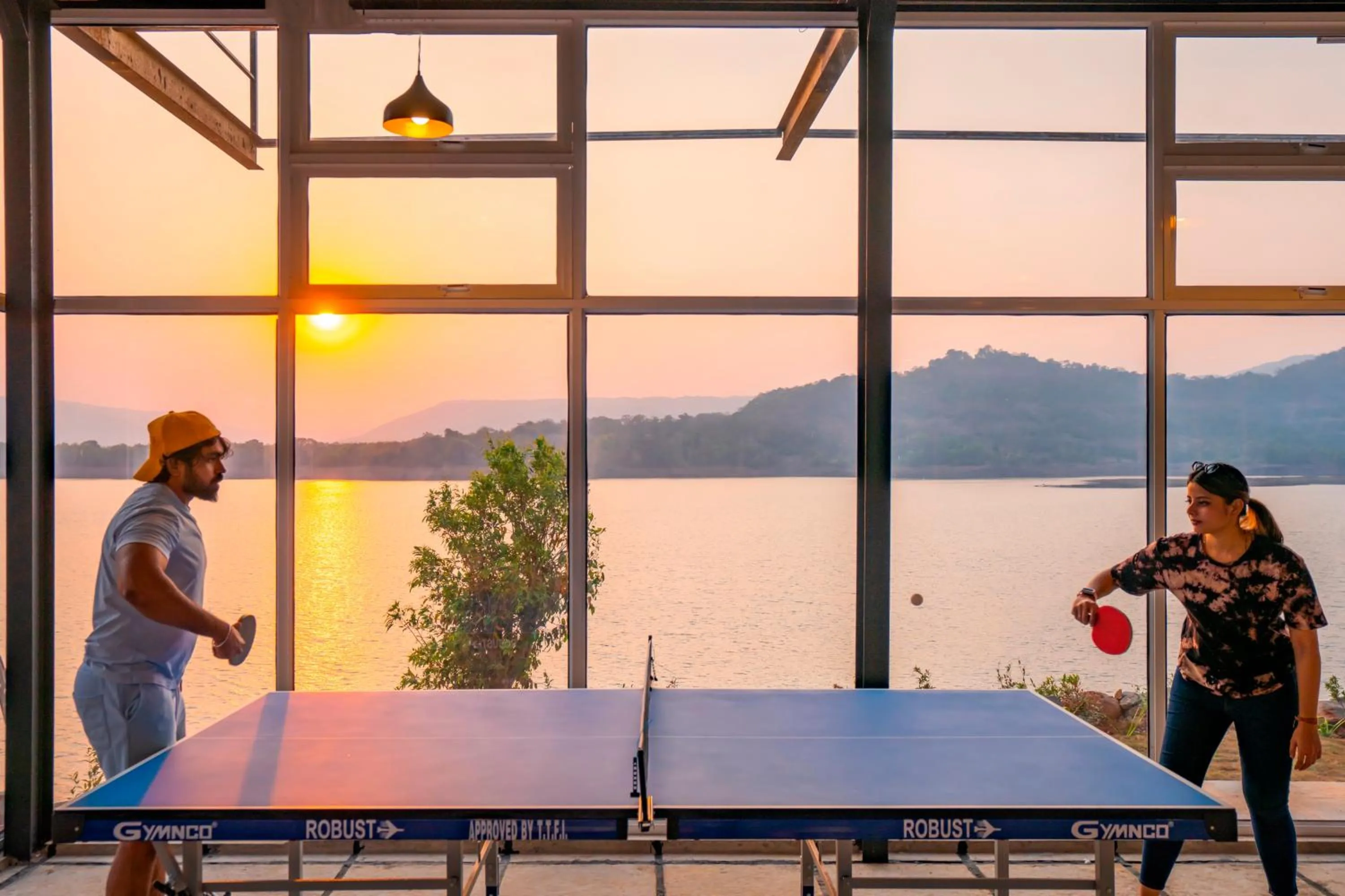 Table tennis in Zostel Plus Lonavala