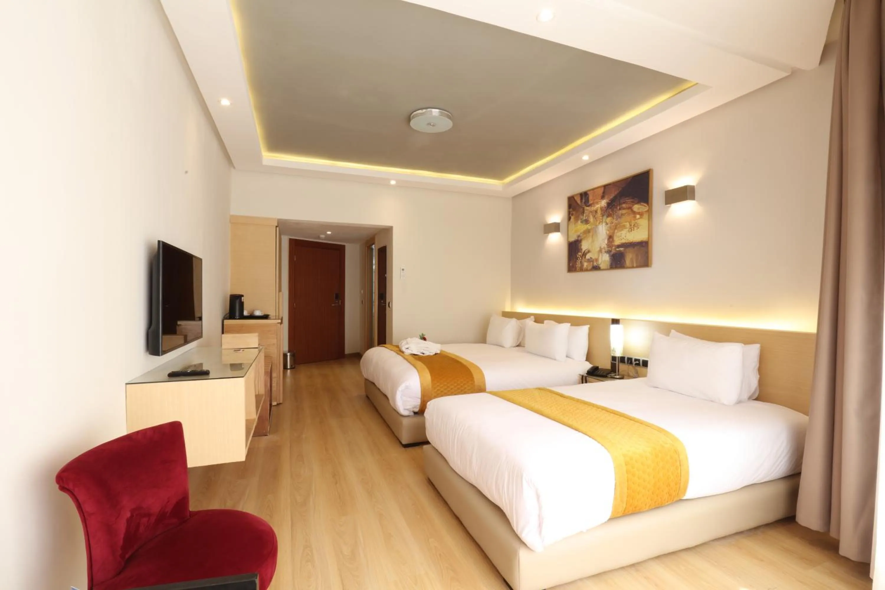 View (from property/room), Bed in Silver Suites Hotel & Spa Casablanca