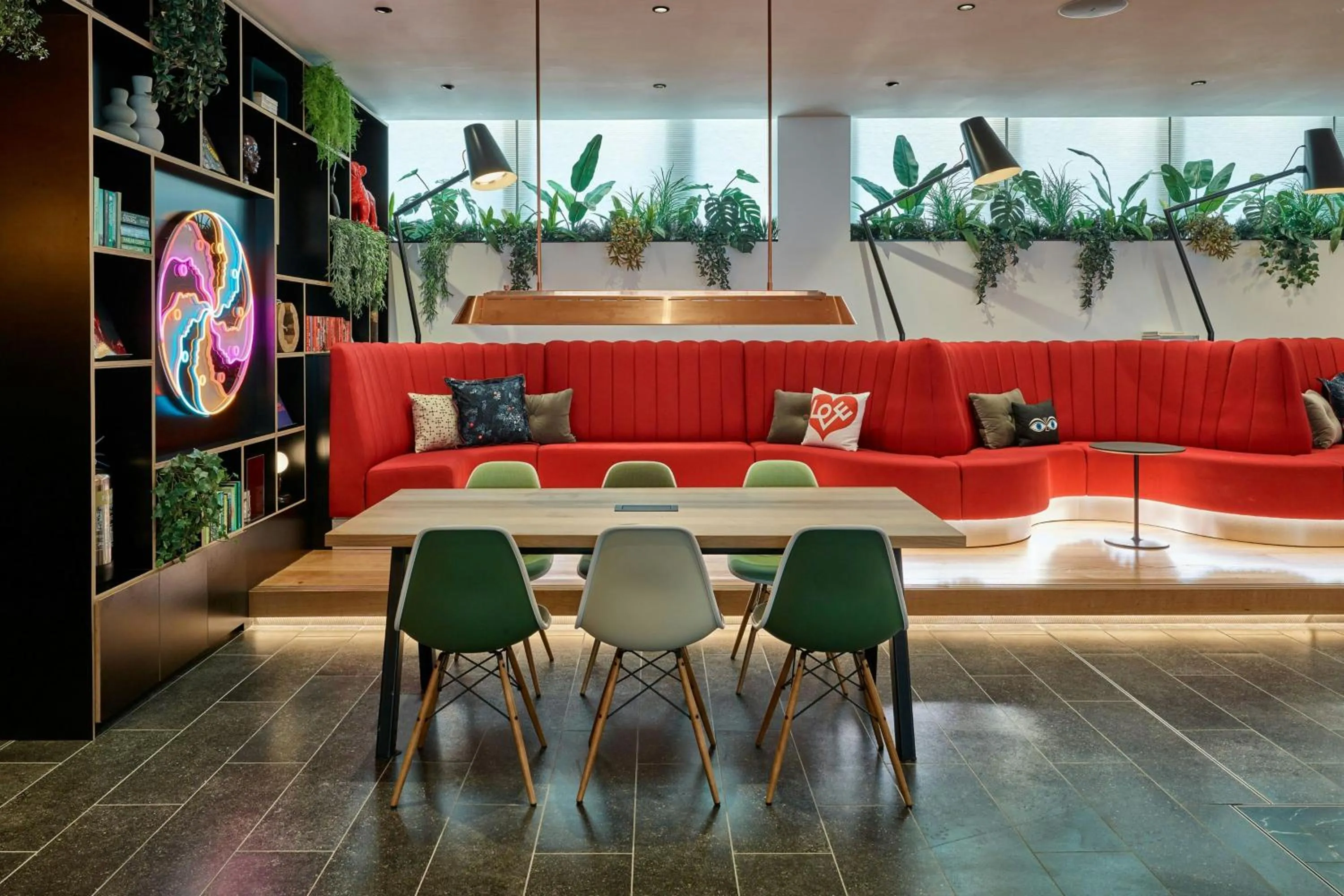 Lobby or reception in citizenM London Victoria Station