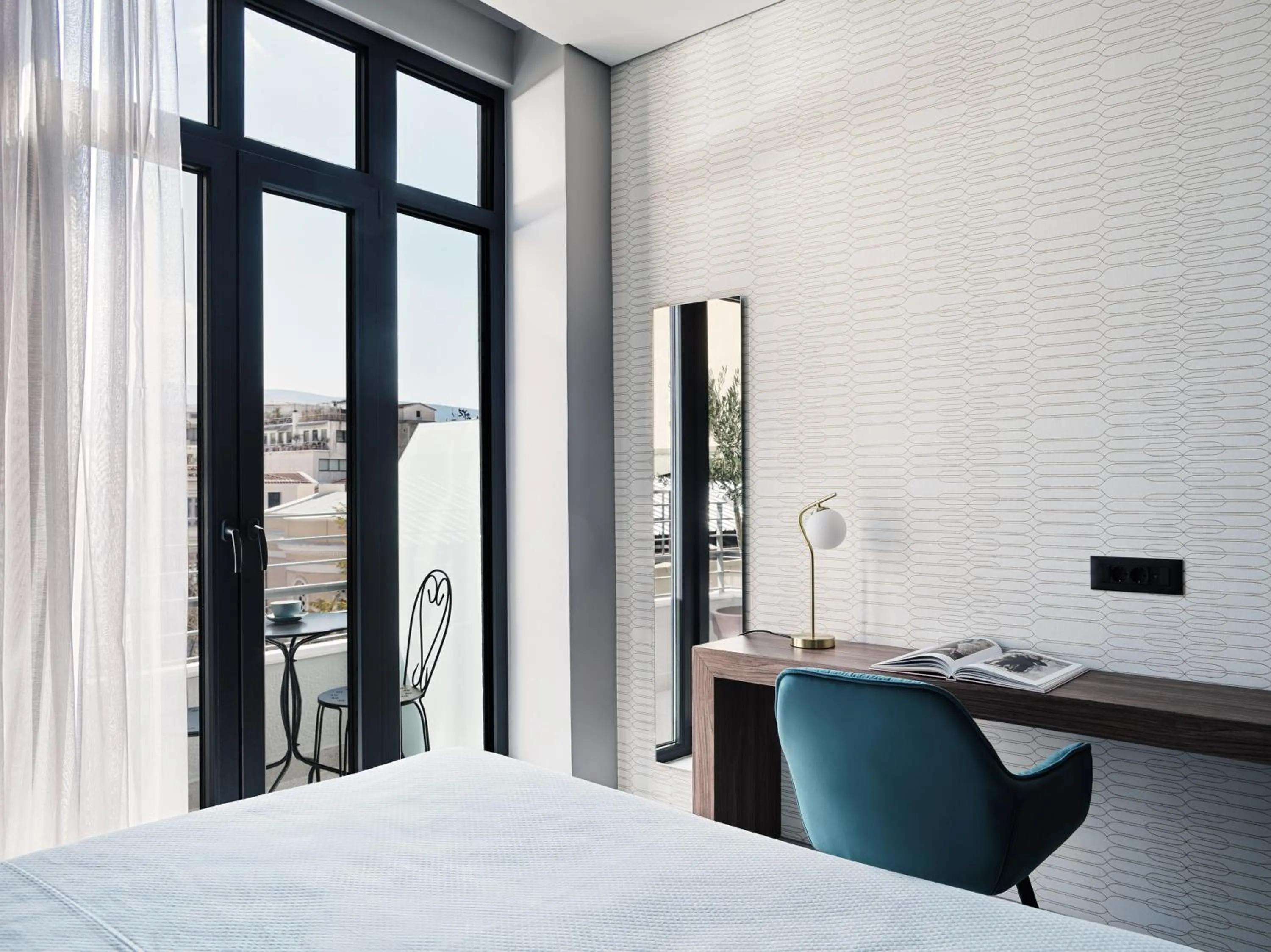 Balcony/Terrace, Bed in Athens City View Urban Suites