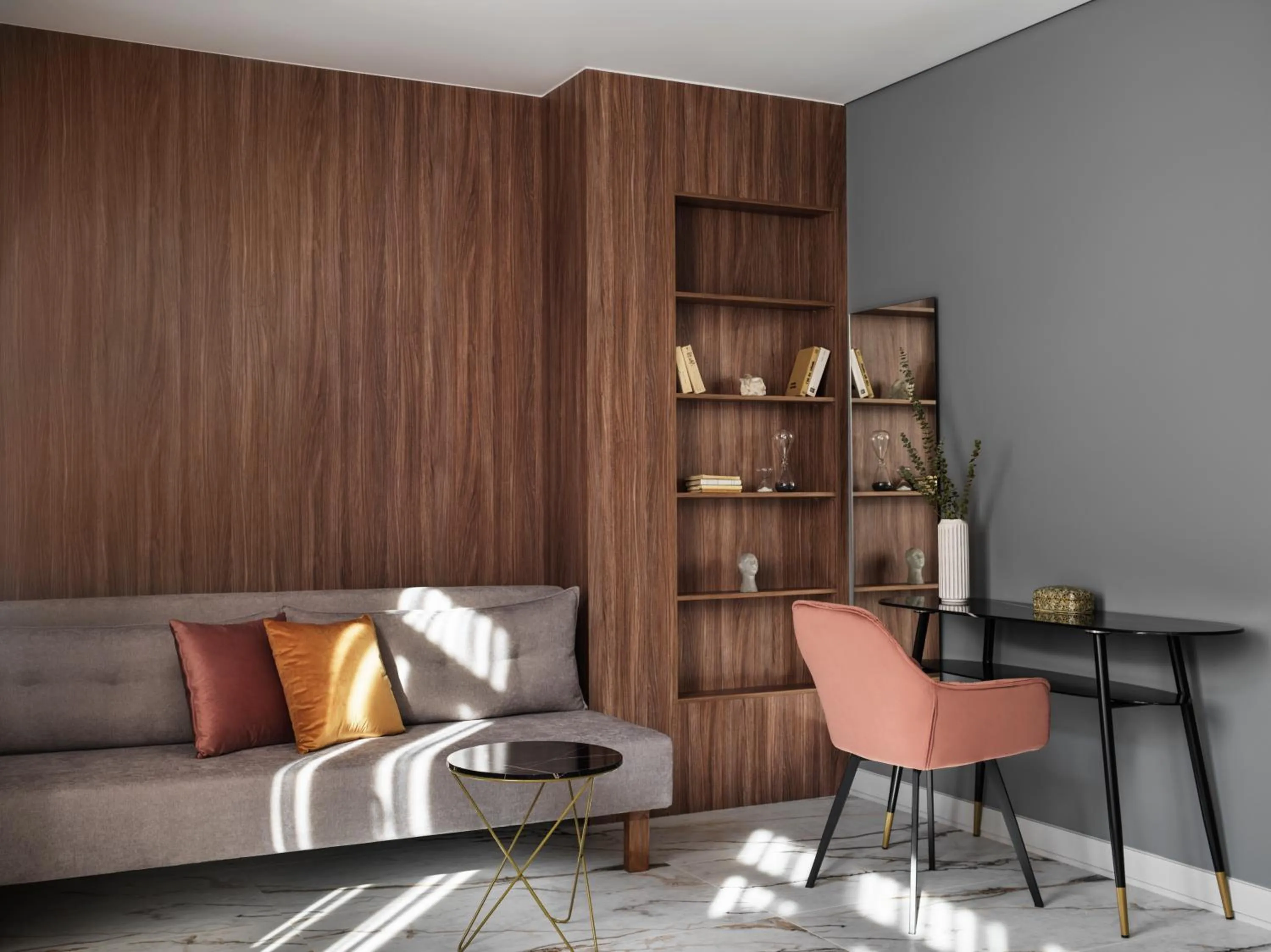 Living room in Athens City View Urban Suites