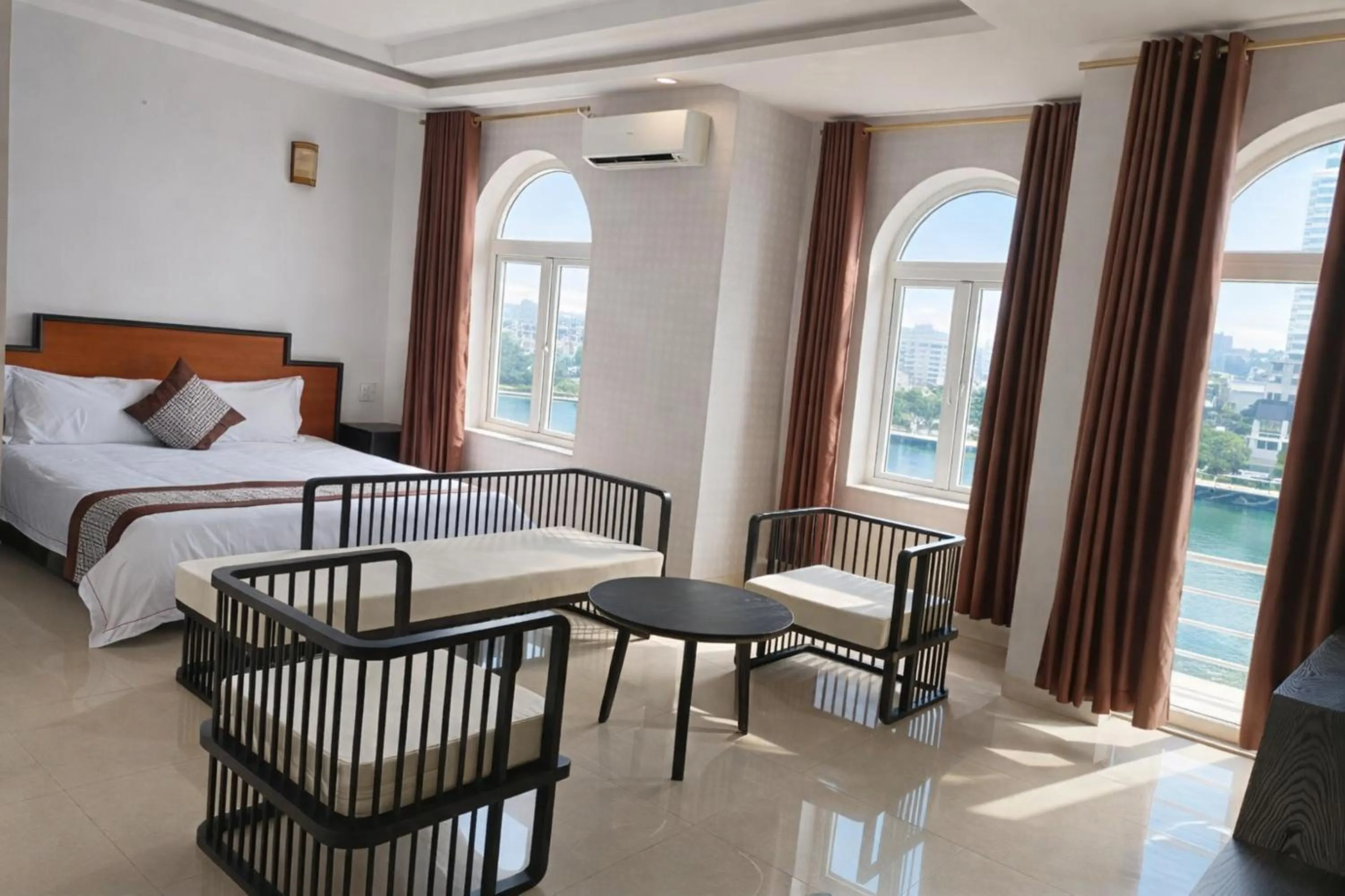 Bed in SONG HONG VIEW HOTEL