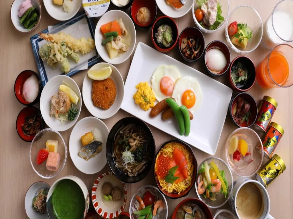Buffet breakfast in Onyado Nono Matsumoto Natural Hot Spring