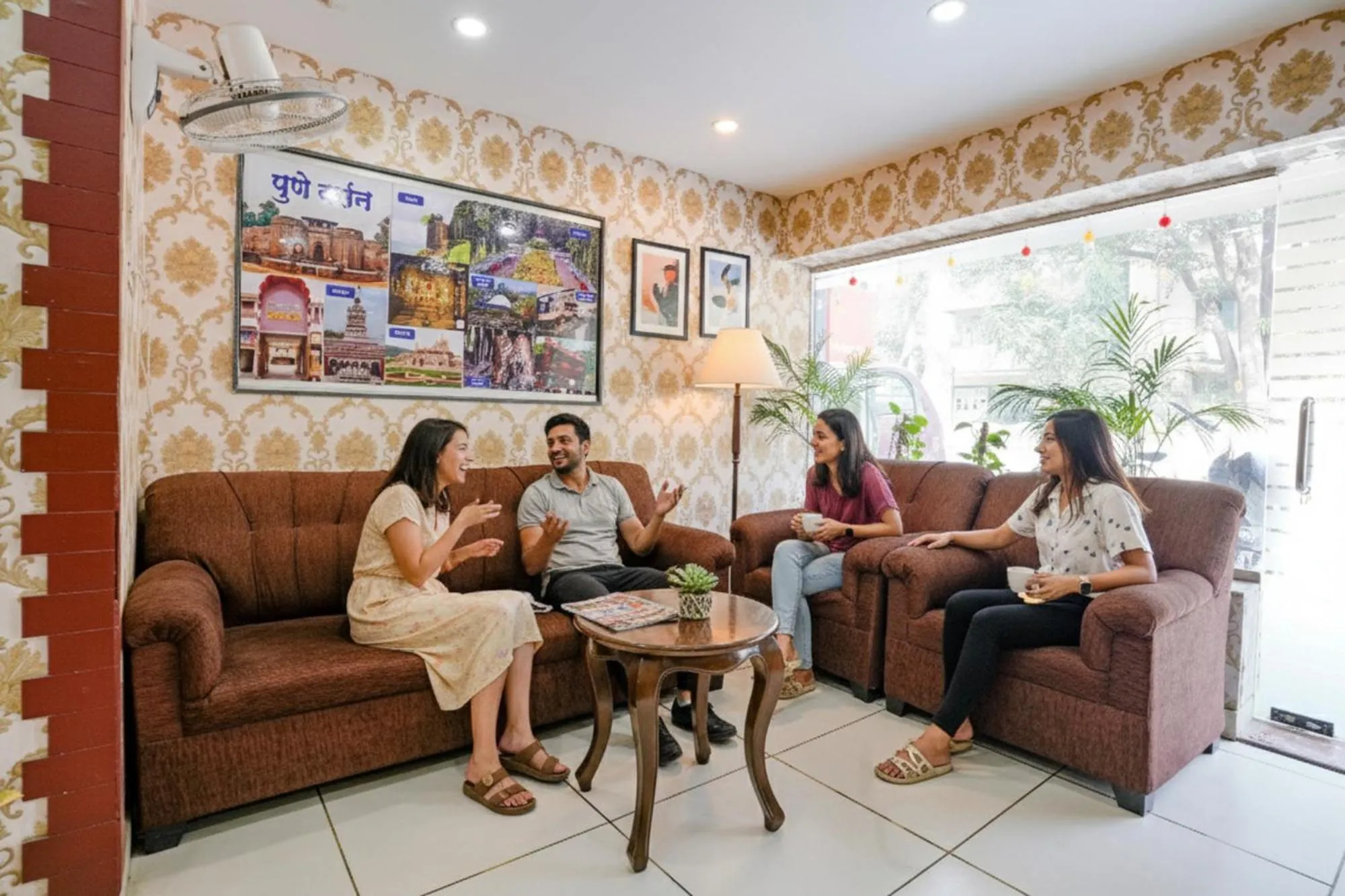 Seating area in FabHotel Gargi Deluxe