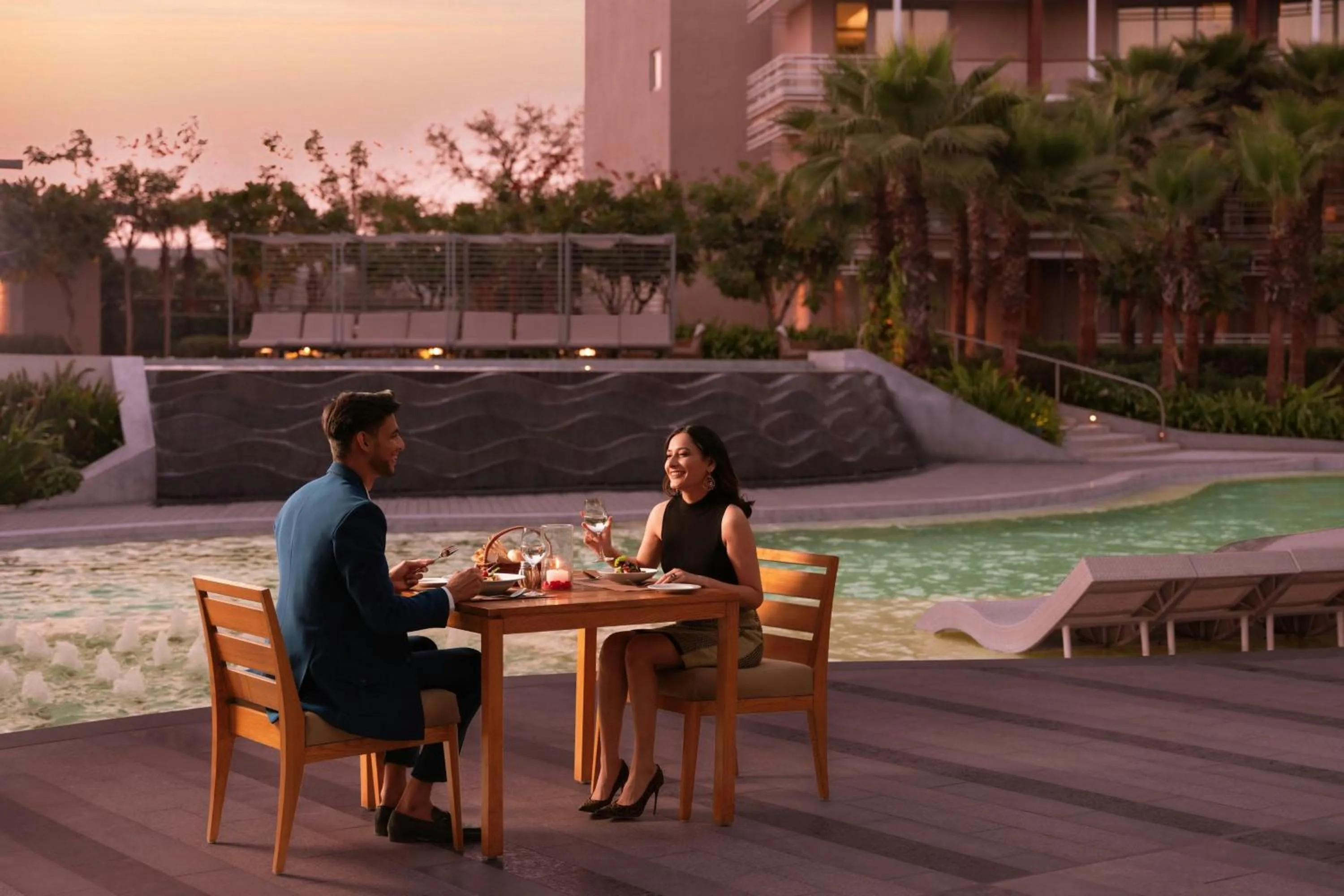 Swimming pool in Aravali Marriott Resort & Spa, Delhi NCR