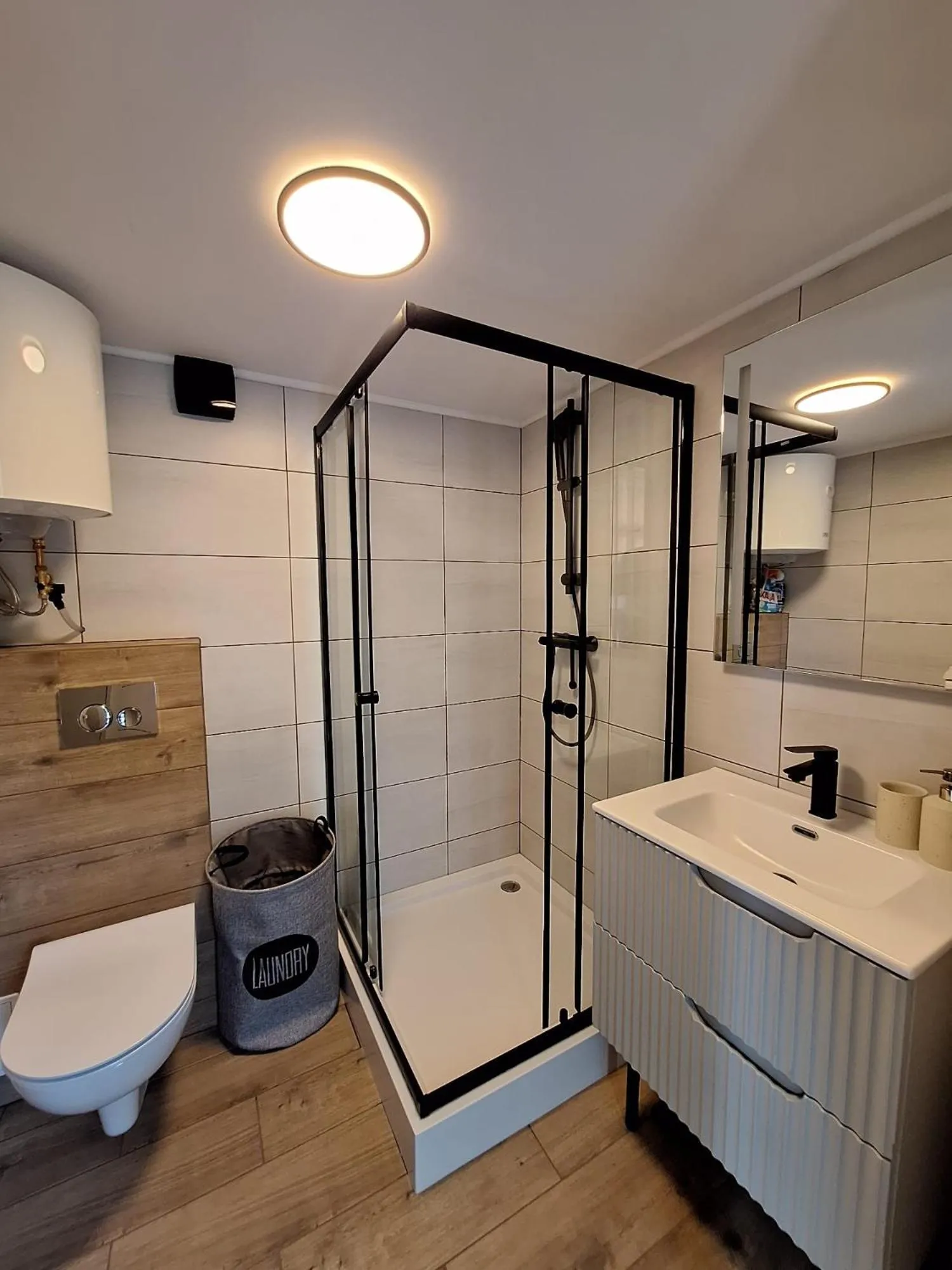 Bathroom in B&B Vierlingsbeek, Appartement en tuin-chalets