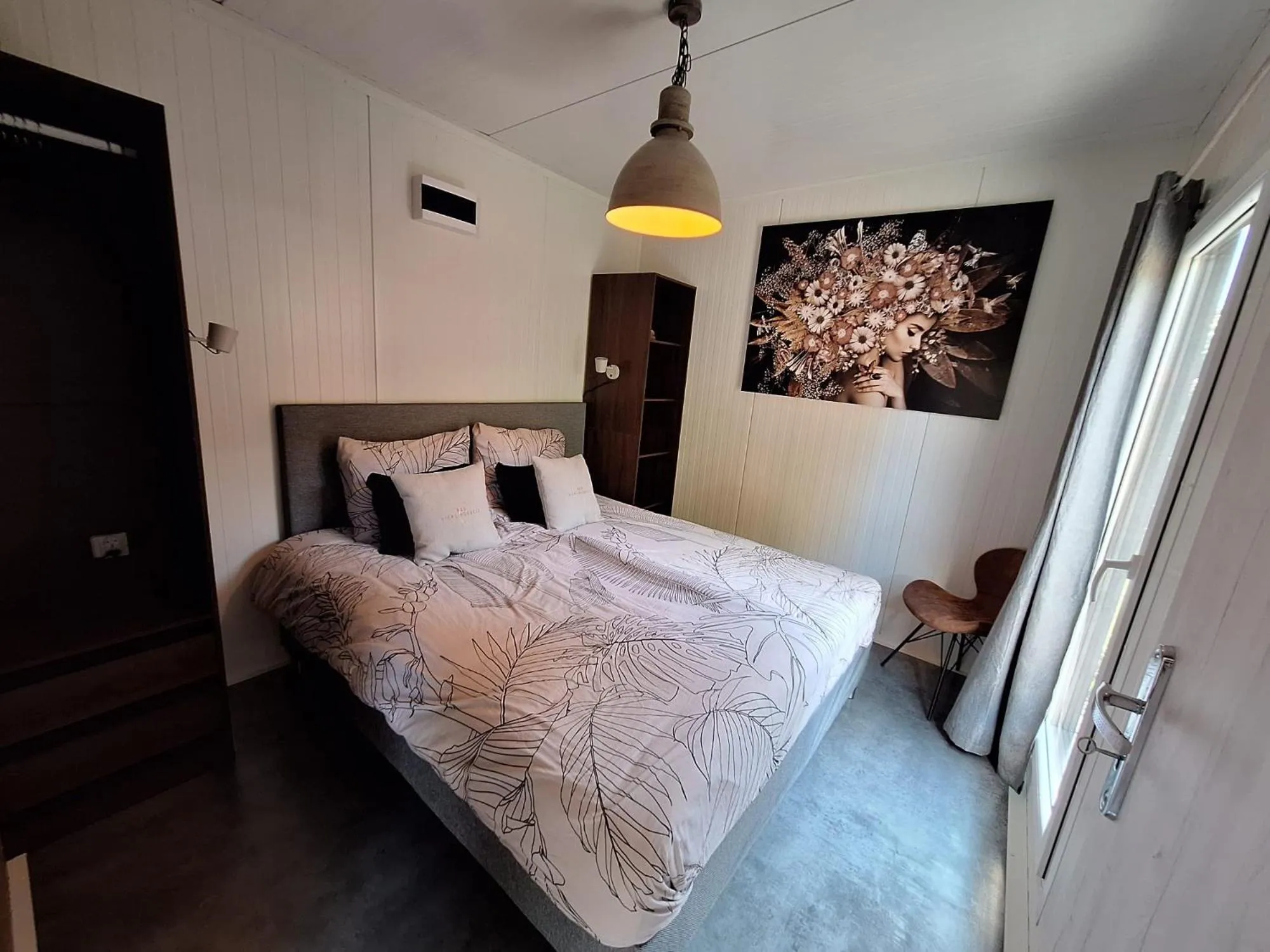 Bedroom, Bed in B&B Vierlingsbeek, Appartement en tuin-chalets