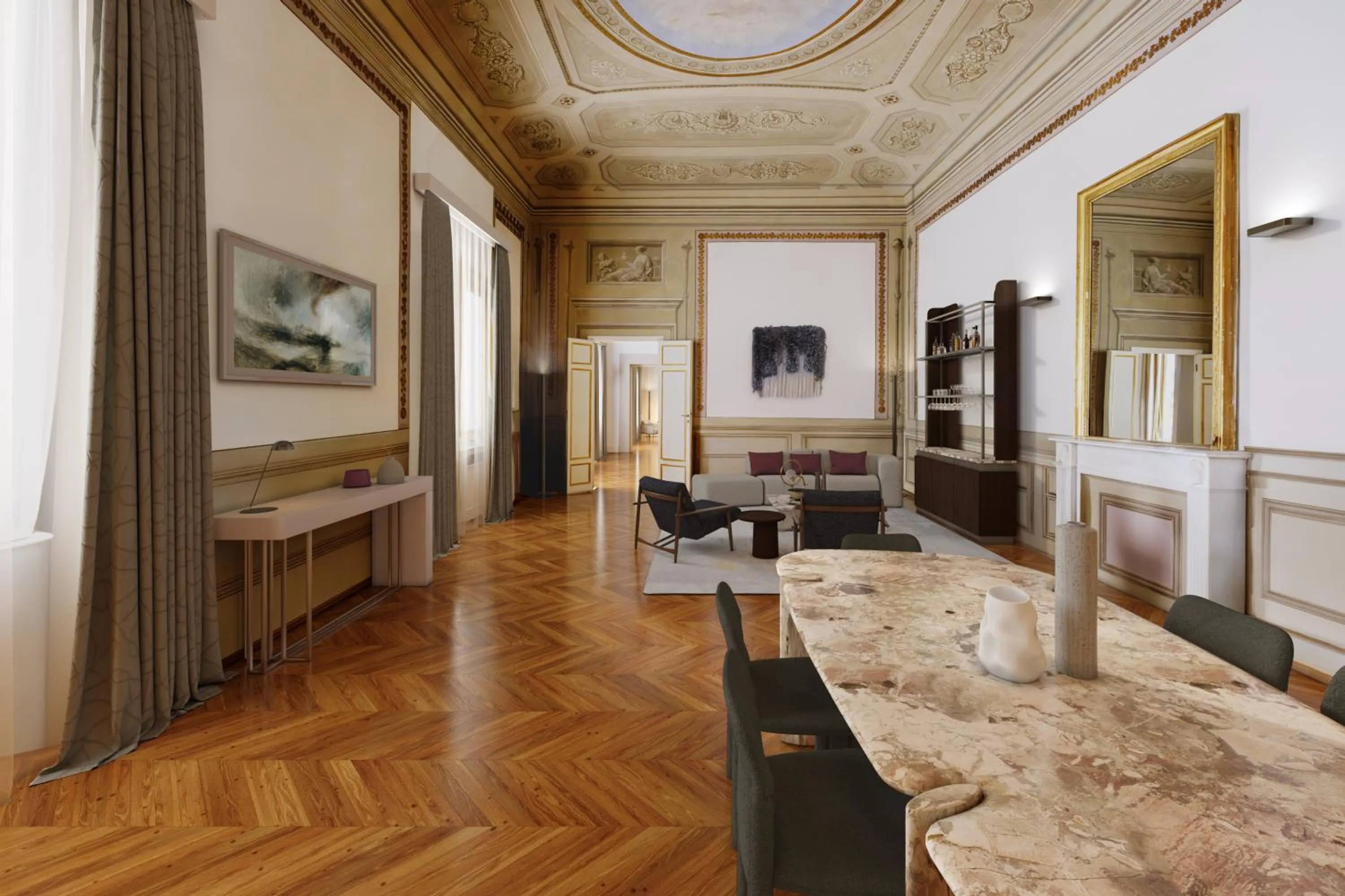 Living room in Palazzo Firenze by Baglioni Hotels & Resorts