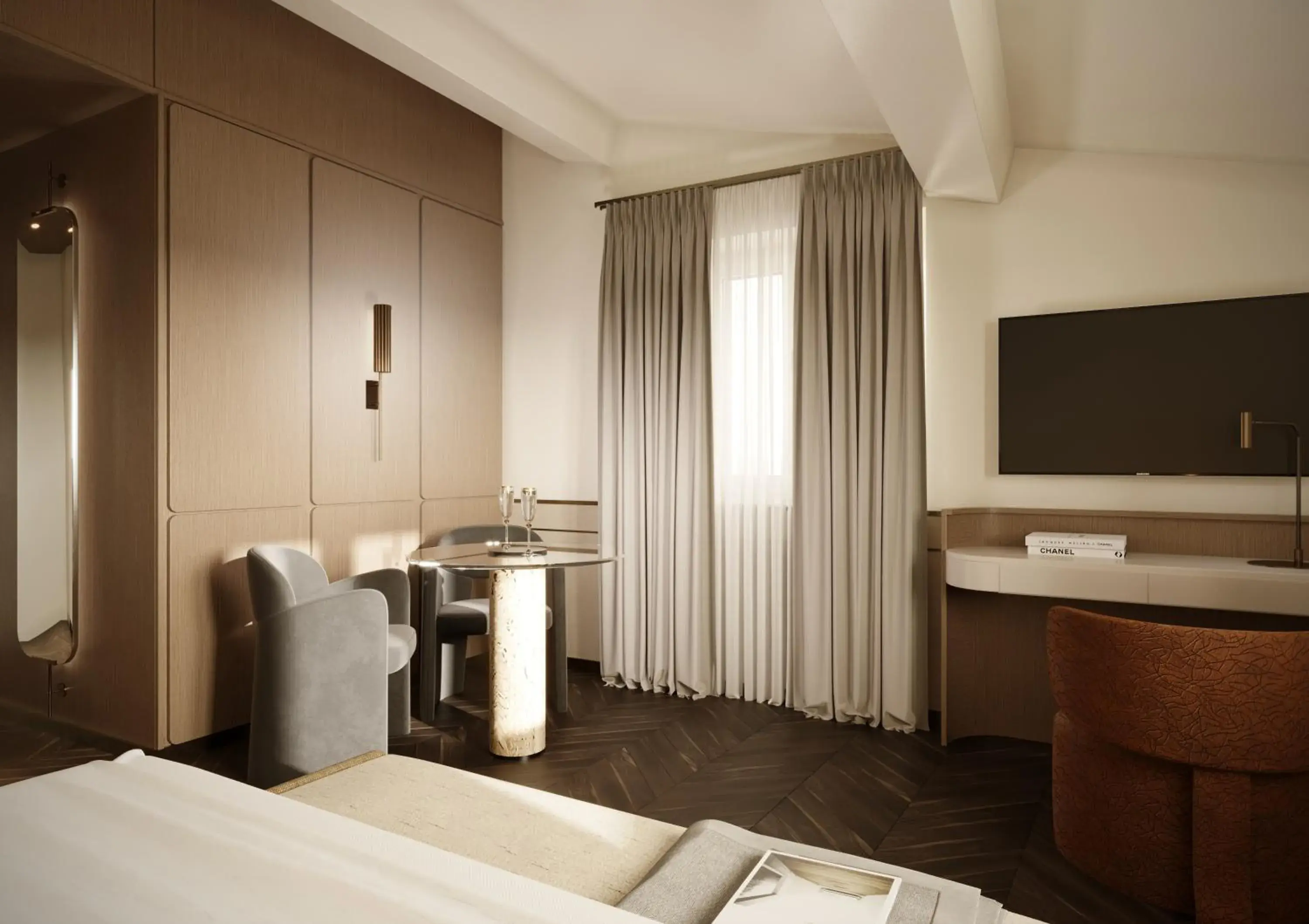 Bedroom, Bed in Palazzo Firenze by Baglioni Hotels & Resorts Bedroom, Bed in Palazzo Firenze by Baglioni Hotels & Resorts