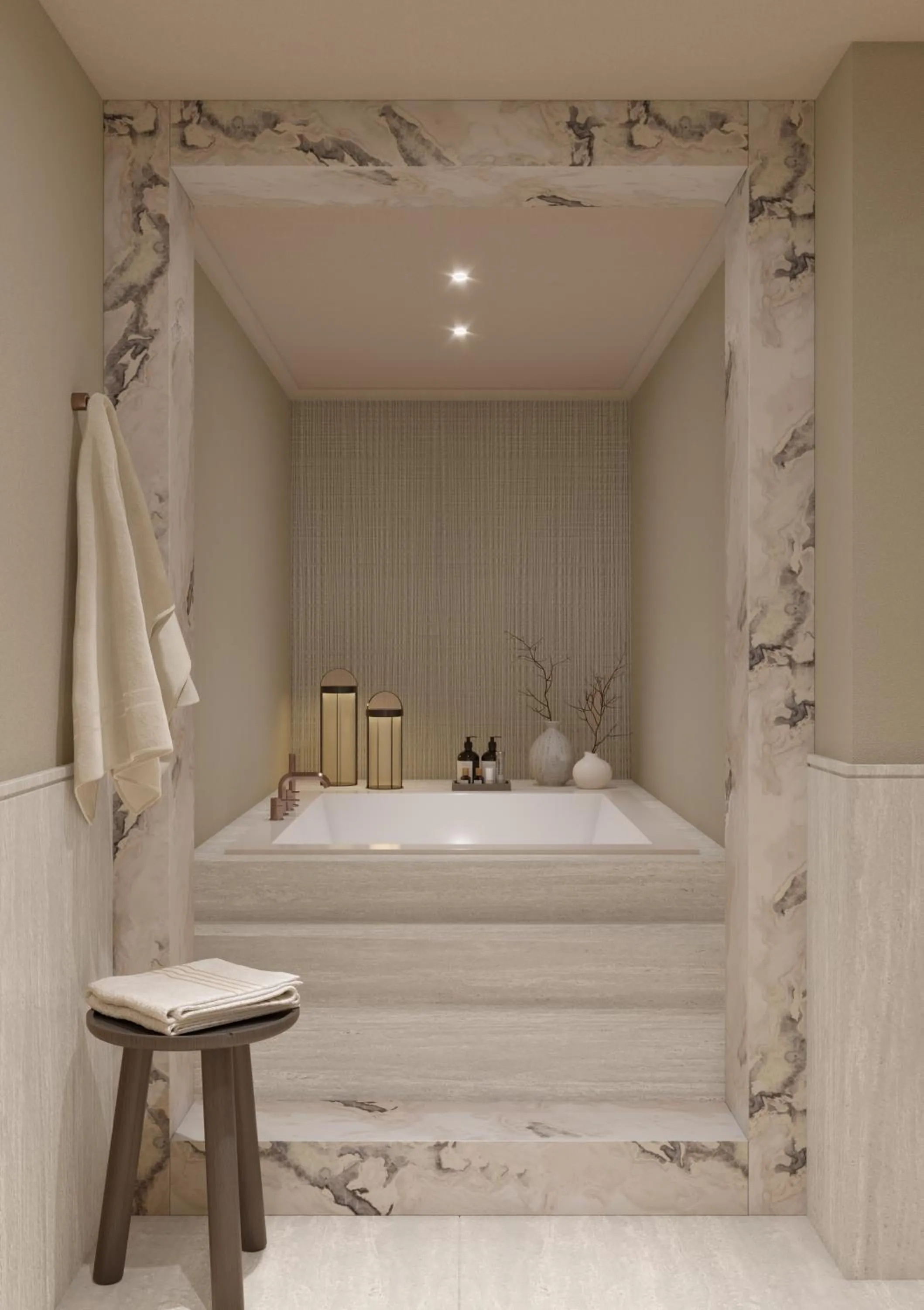 Bathroom, Bed in Palazzo Firenze by Baglioni Hotels & Resorts