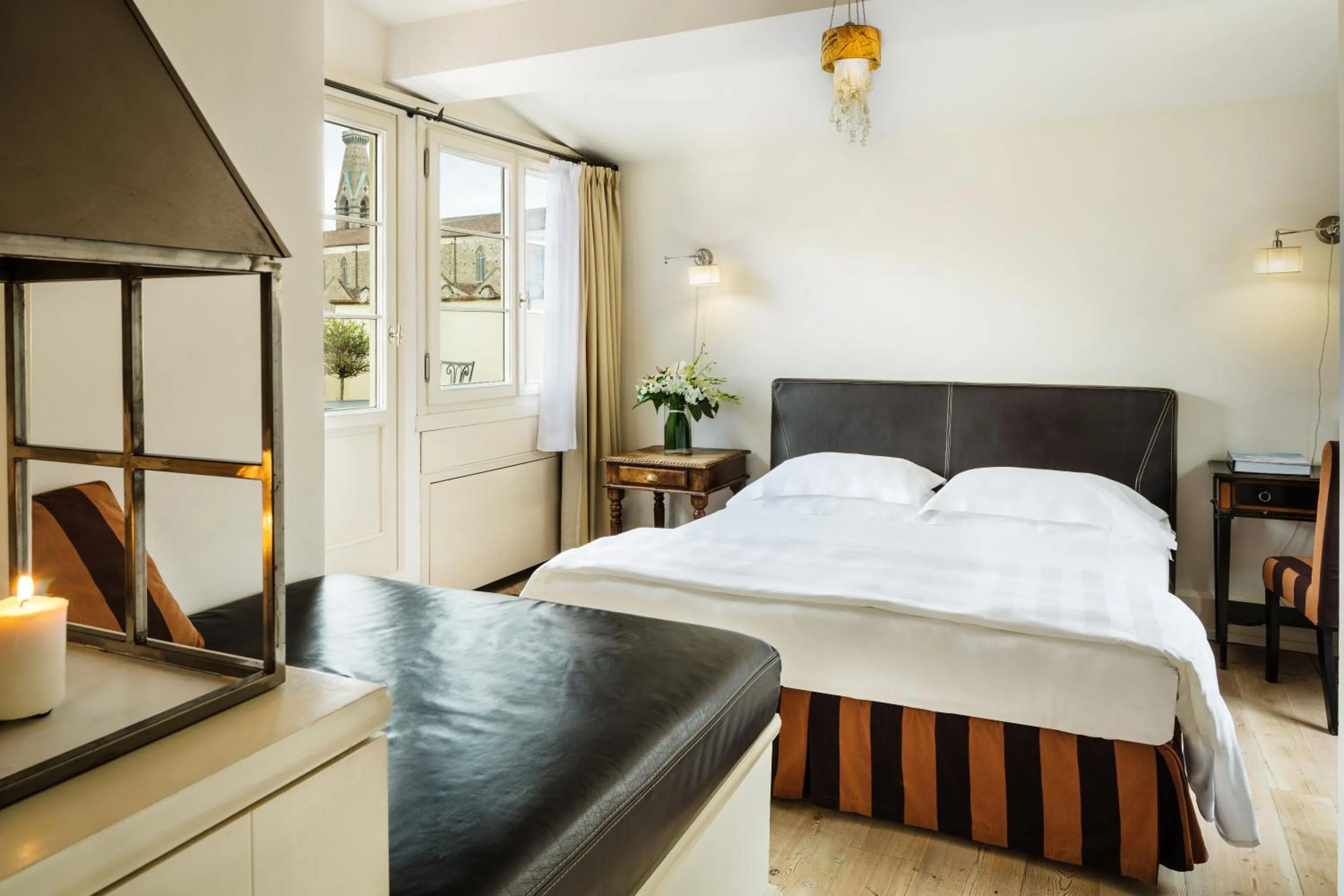 Balcony/Terrace, Bed in Palazzo Firenze by Baglioni Hotels & Resorts