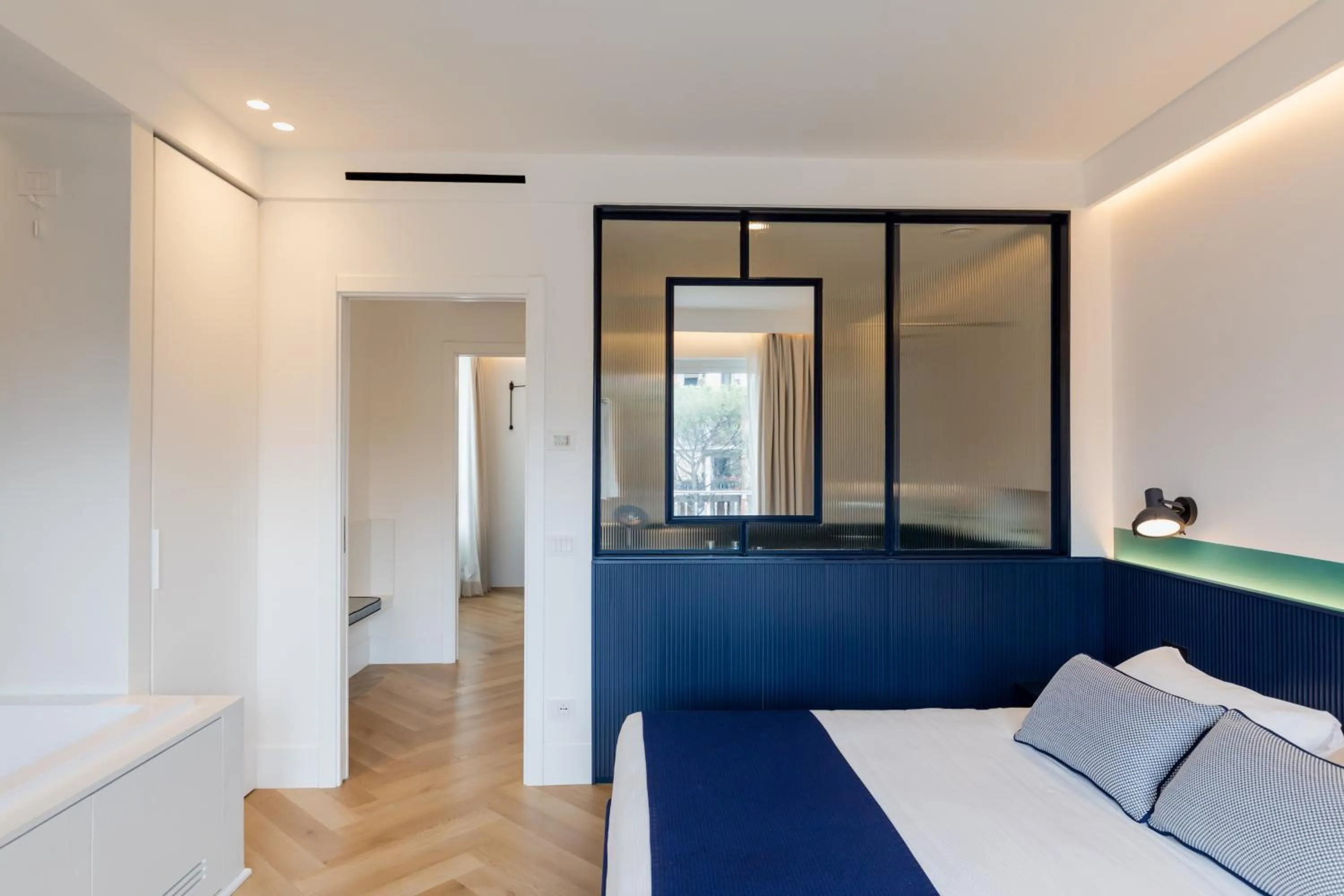 Bed in Grand Hotel Cesare Augusto