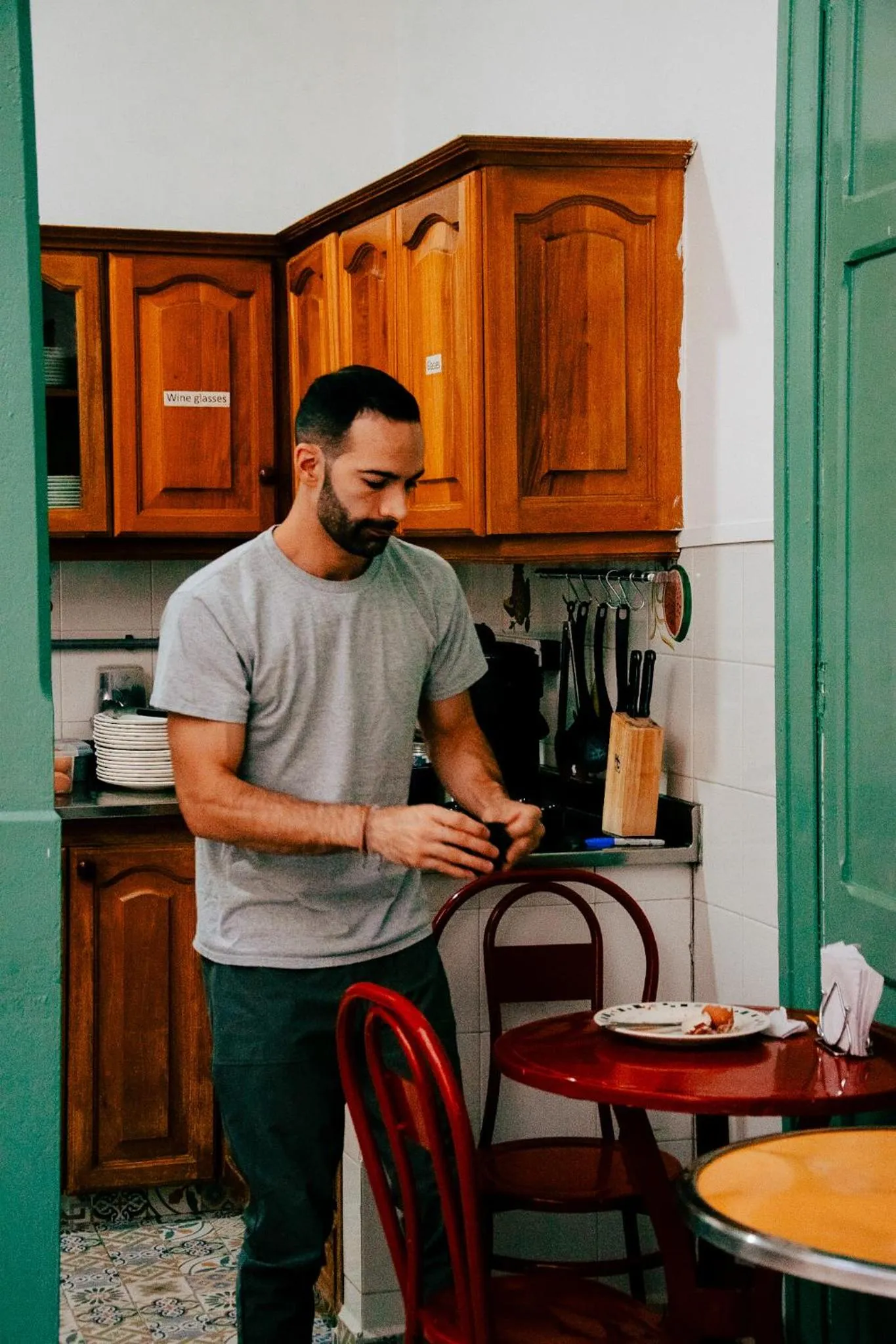 Kitchen or kitchenette in Centro Hostel Medellin