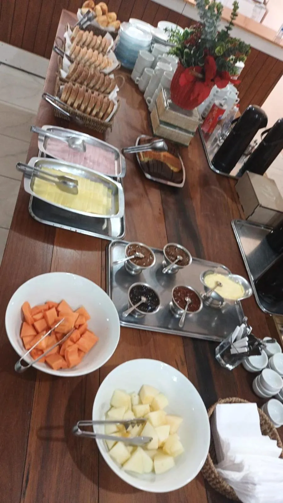 Buffet breakfast in Hotel Central Praia