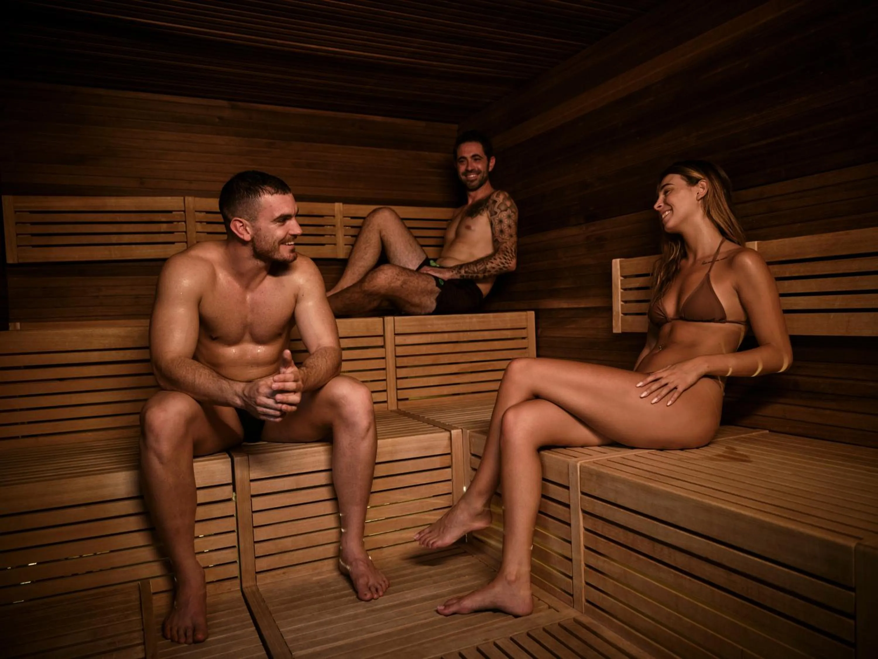 Sauna in Le Rose Spa Hotel