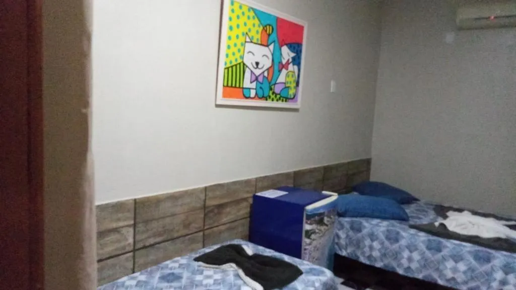 Bed in Hotel Pousada Paraíso Tropical