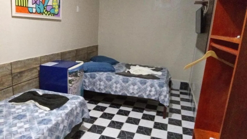 Bed in Hotel Pousada Paraíso Tropical