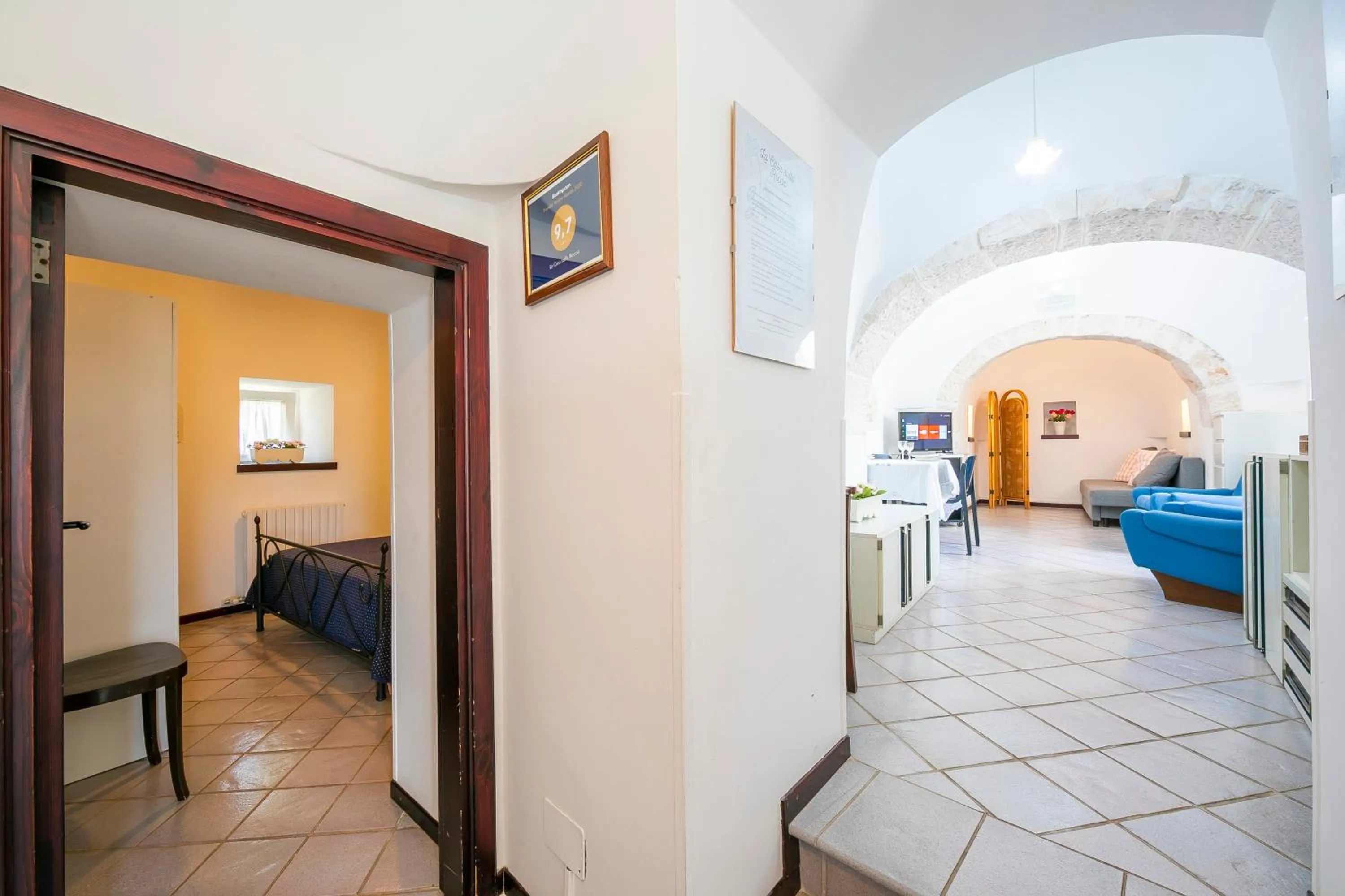 Living room, Bed in La Casa Sulla Roccia Trulli Pool - Happy Rentals