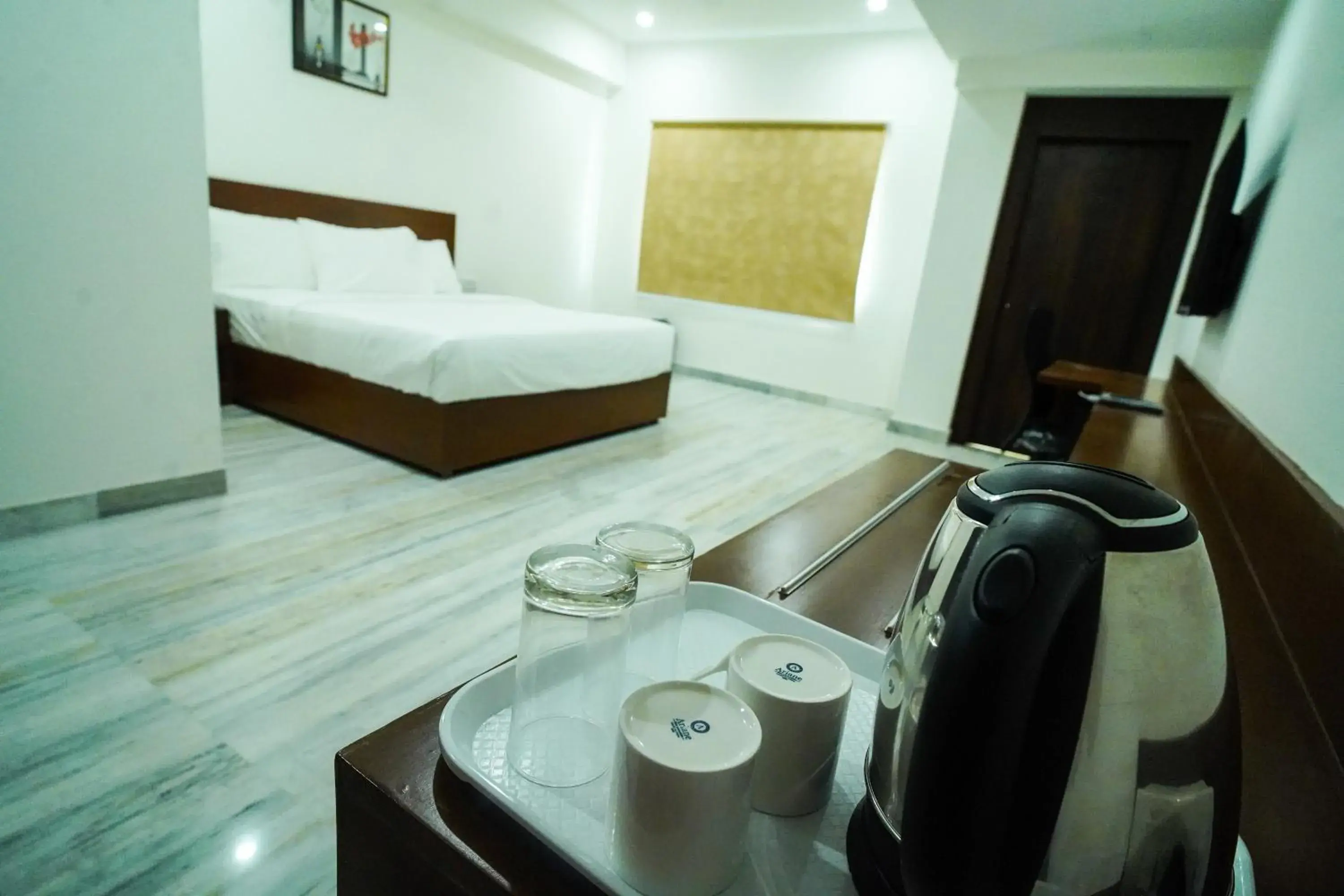 Coffee/tea facilities, Bed in Welkin Hotel Coffee/tea facilities, Bed in Welkin Hotel