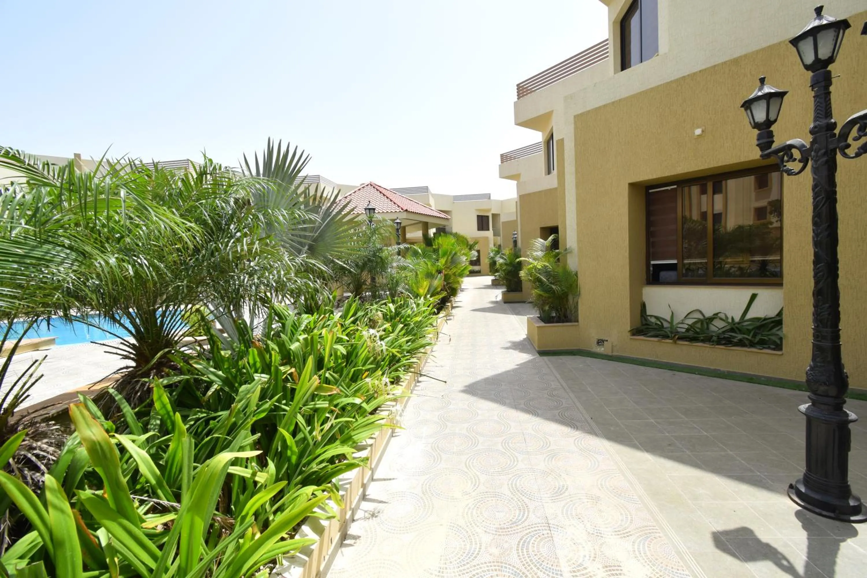Facade/entrance in Bapu's Resort, Dwarka