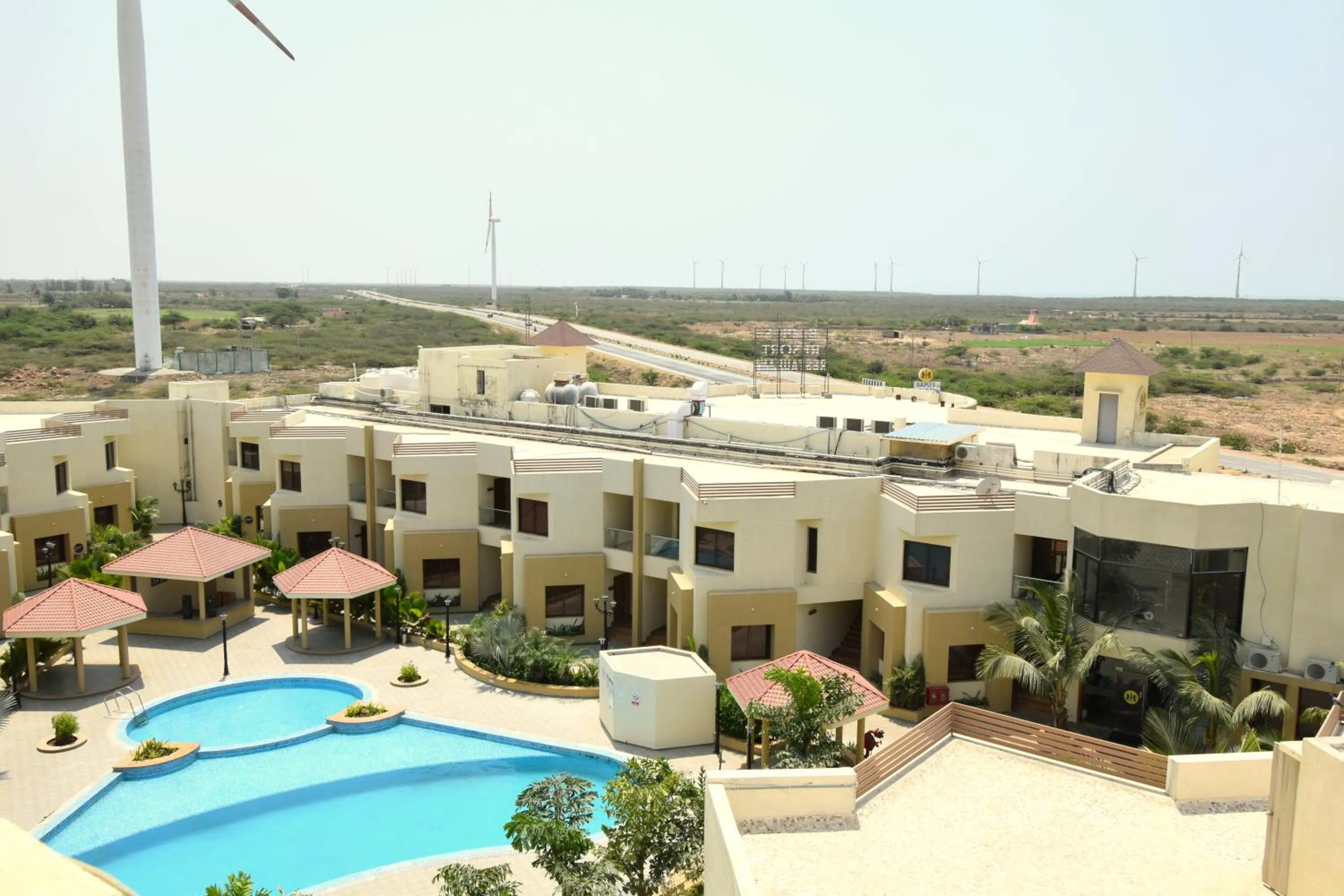 Pool view in Bapu's Resort, Dwarka