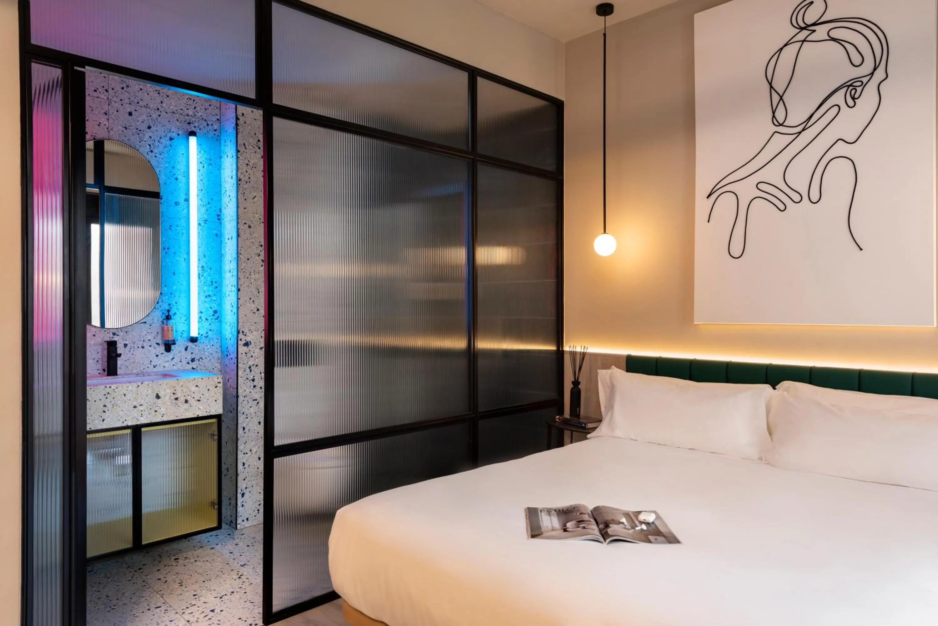 Bed in Coeo Peña Design Apartments