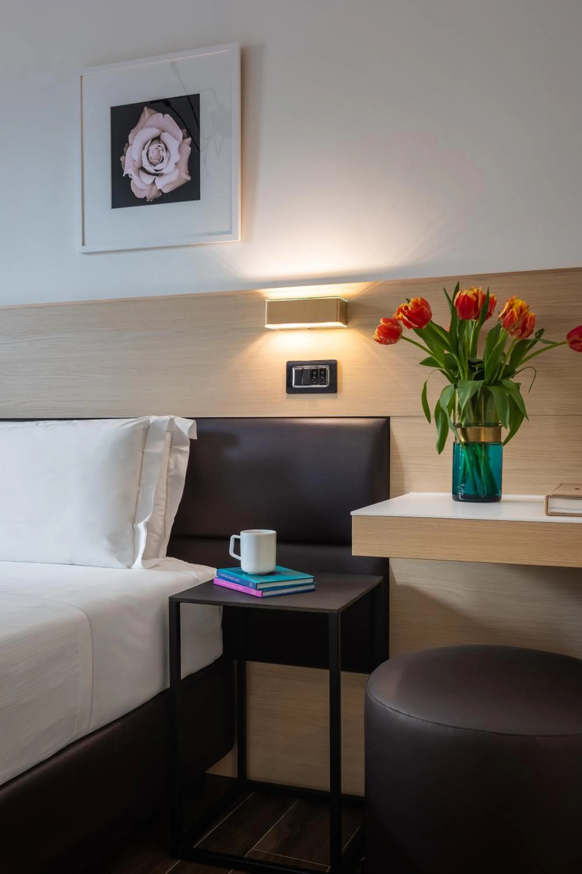 Decorative detail, Bed in Globus Urban Hotel