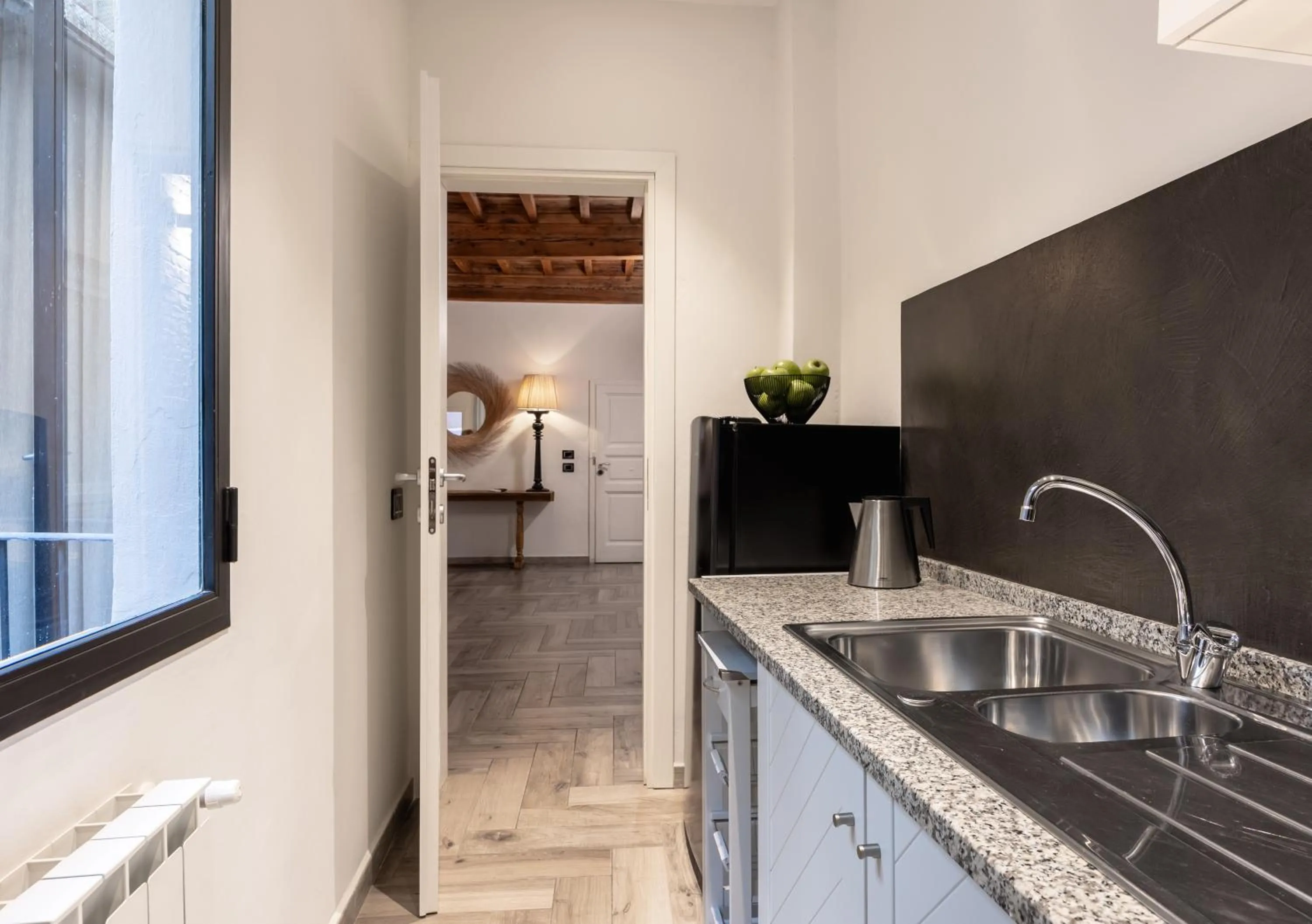 Kitchen or kitchenette in Globus Urban Hotel