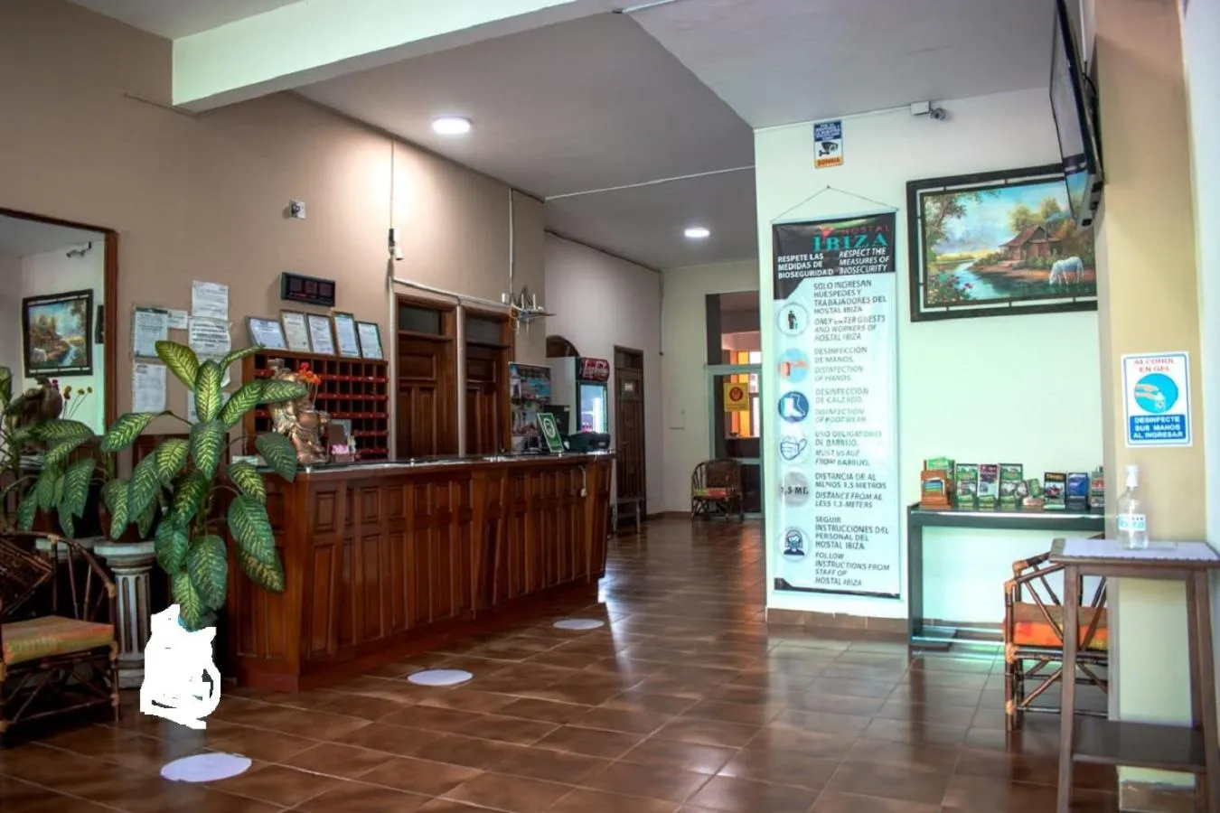Lobby or reception in Hostal Ibiza
