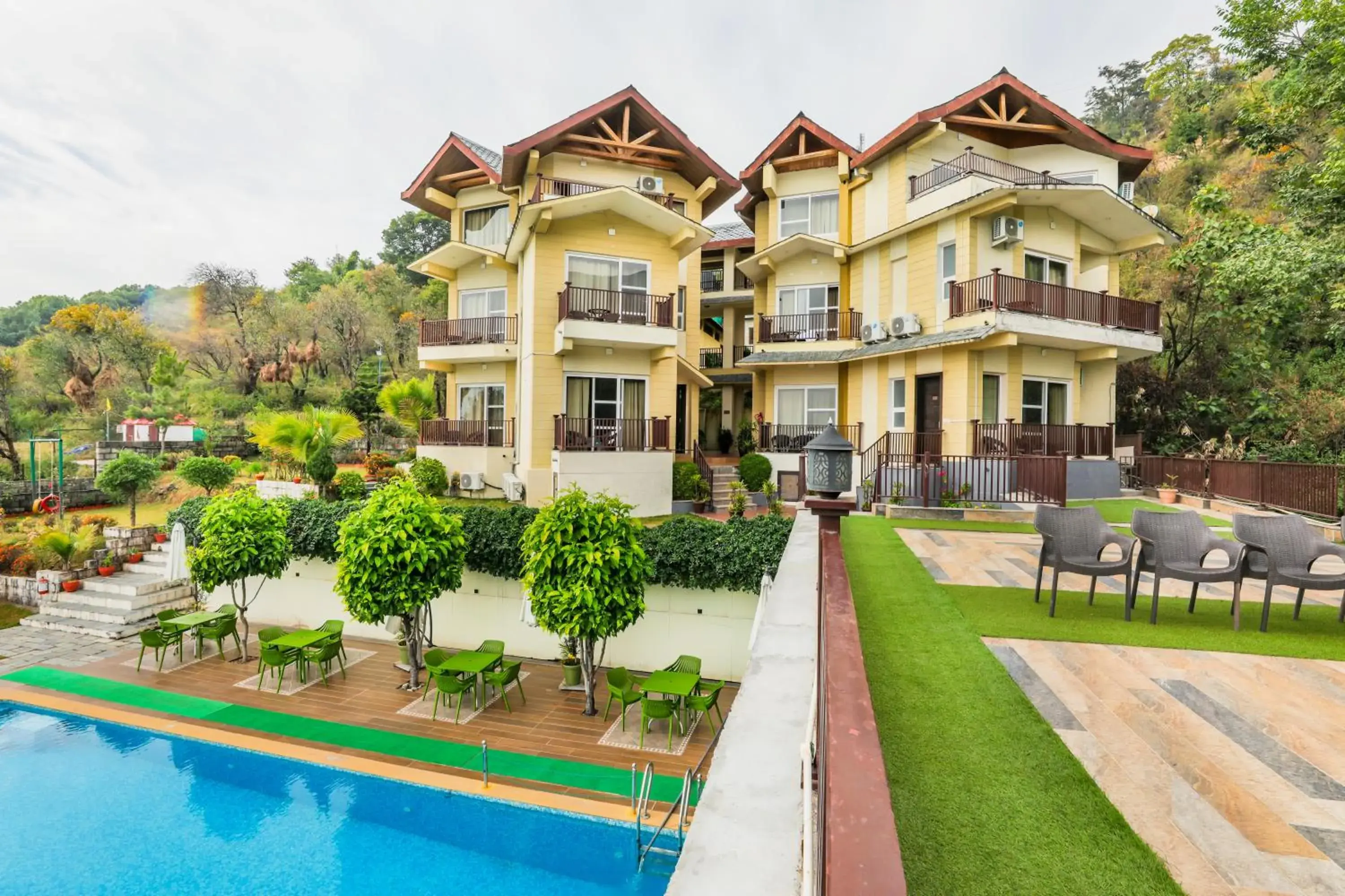 Property building in Regenta Resort Exotica Dharamshala on Hilltop Property building in Regenta Resort Exotica Dharamshala on Hilltop