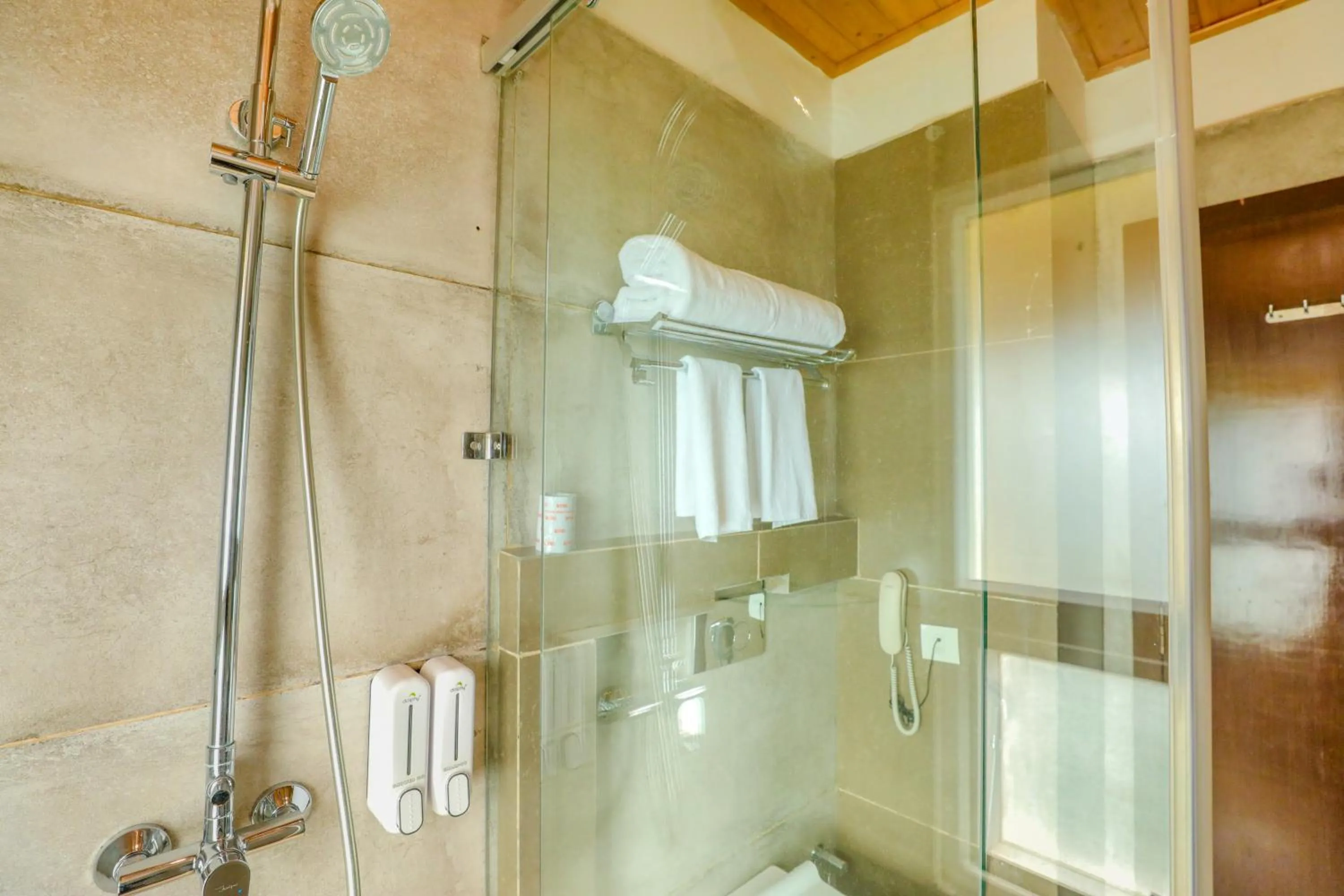 Shower in Regenta Resort Exotica Dharamshala on Hilltop