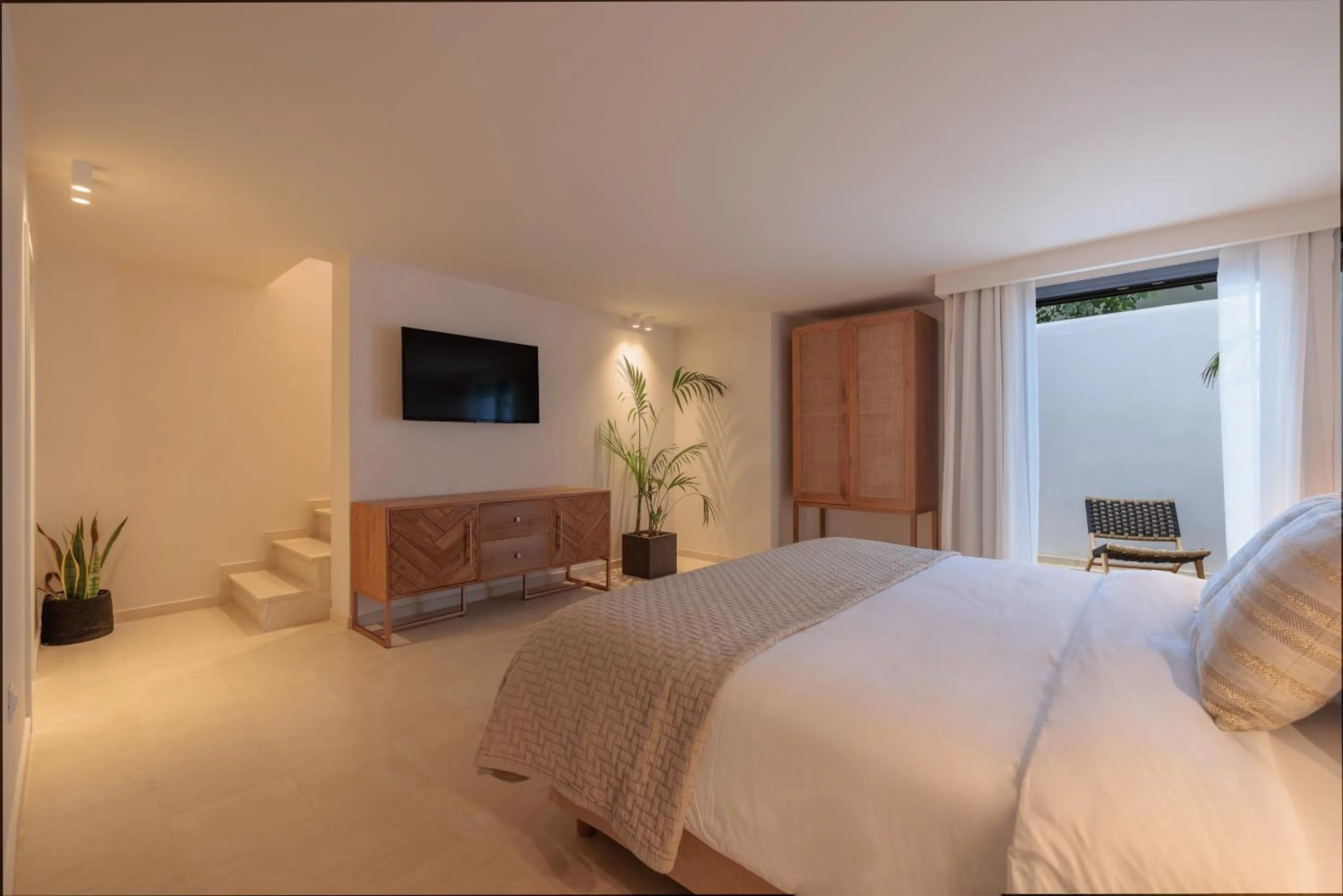 Bedroom, Bed in Asty Mykonos Hotel & Spa - World of One Hotel Group