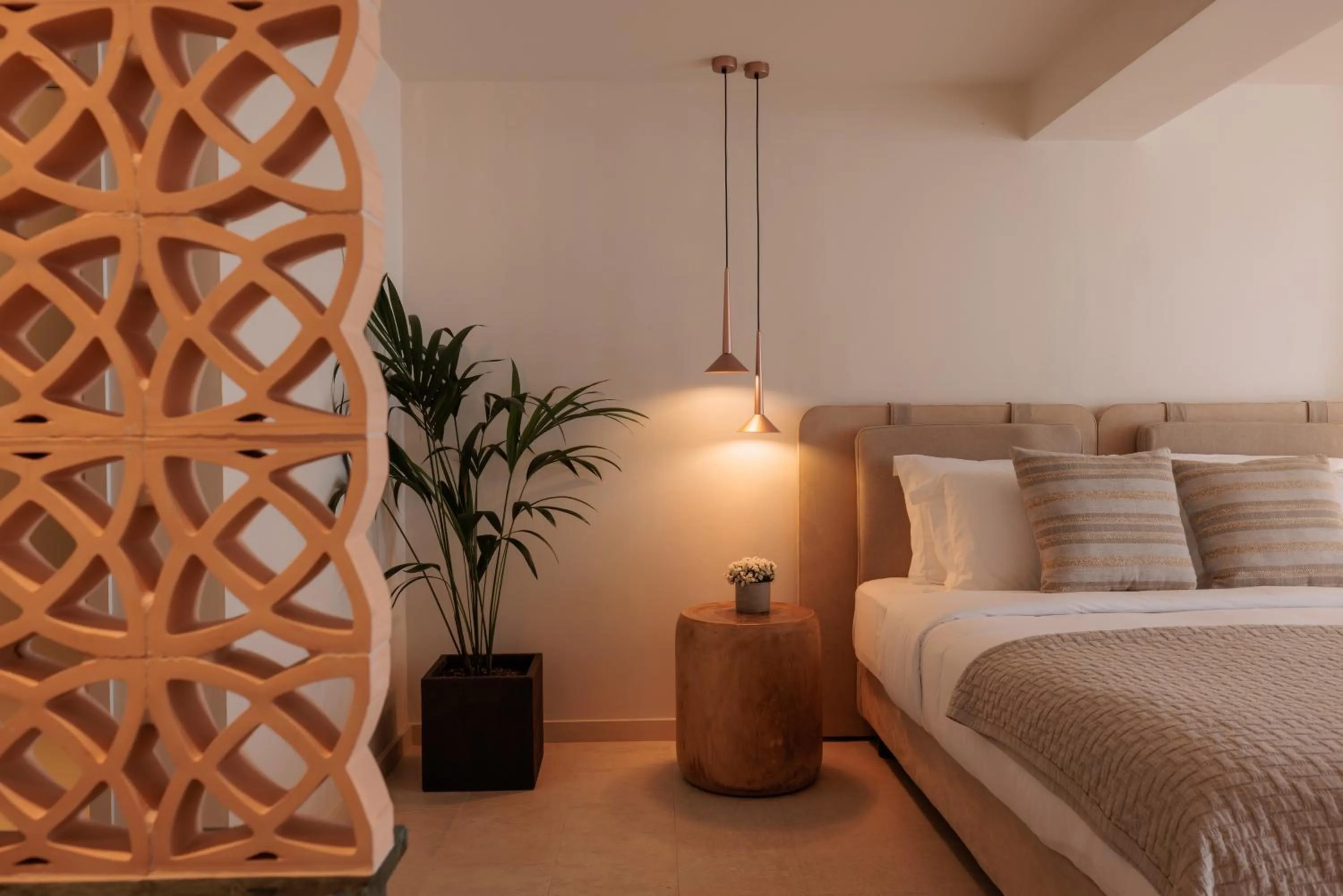 Bedroom, Bed in Asty Mykonos Hotel & Spa - World of One Hotel Group