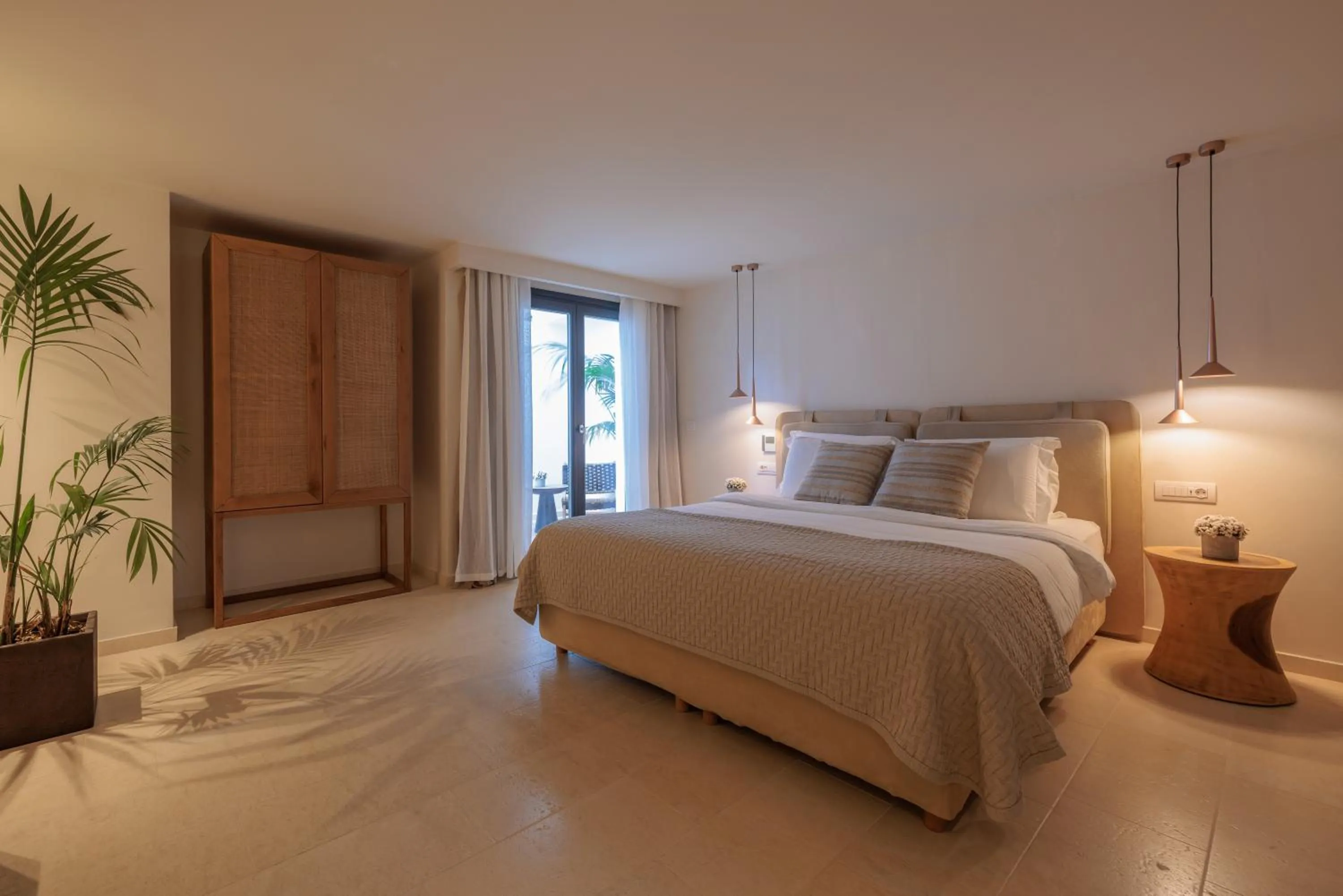 Bedroom, Bed in Asty Mykonos Hotel & Spa - World of One Hotel Group