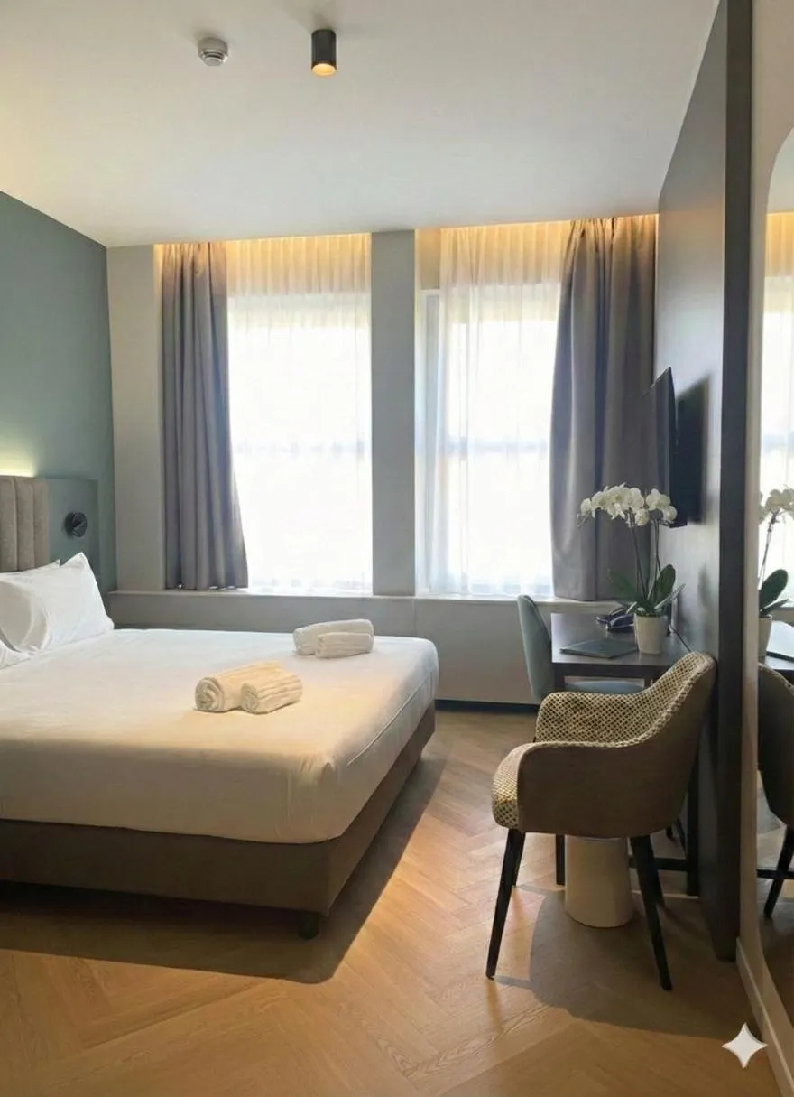 Bed in Hotel Vitruvio