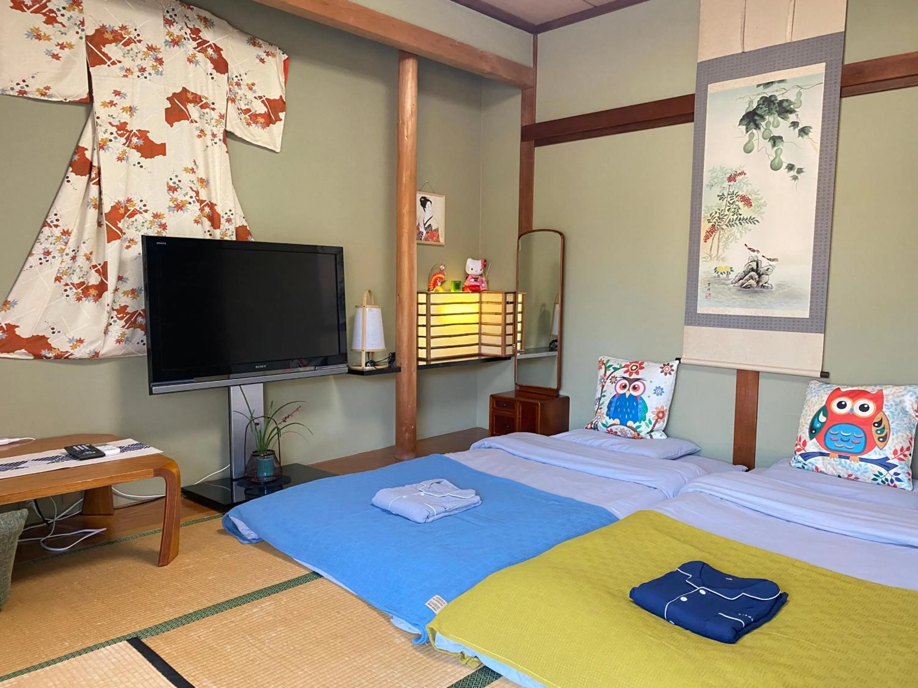 Bed in Hanamizuki Onsen Resort