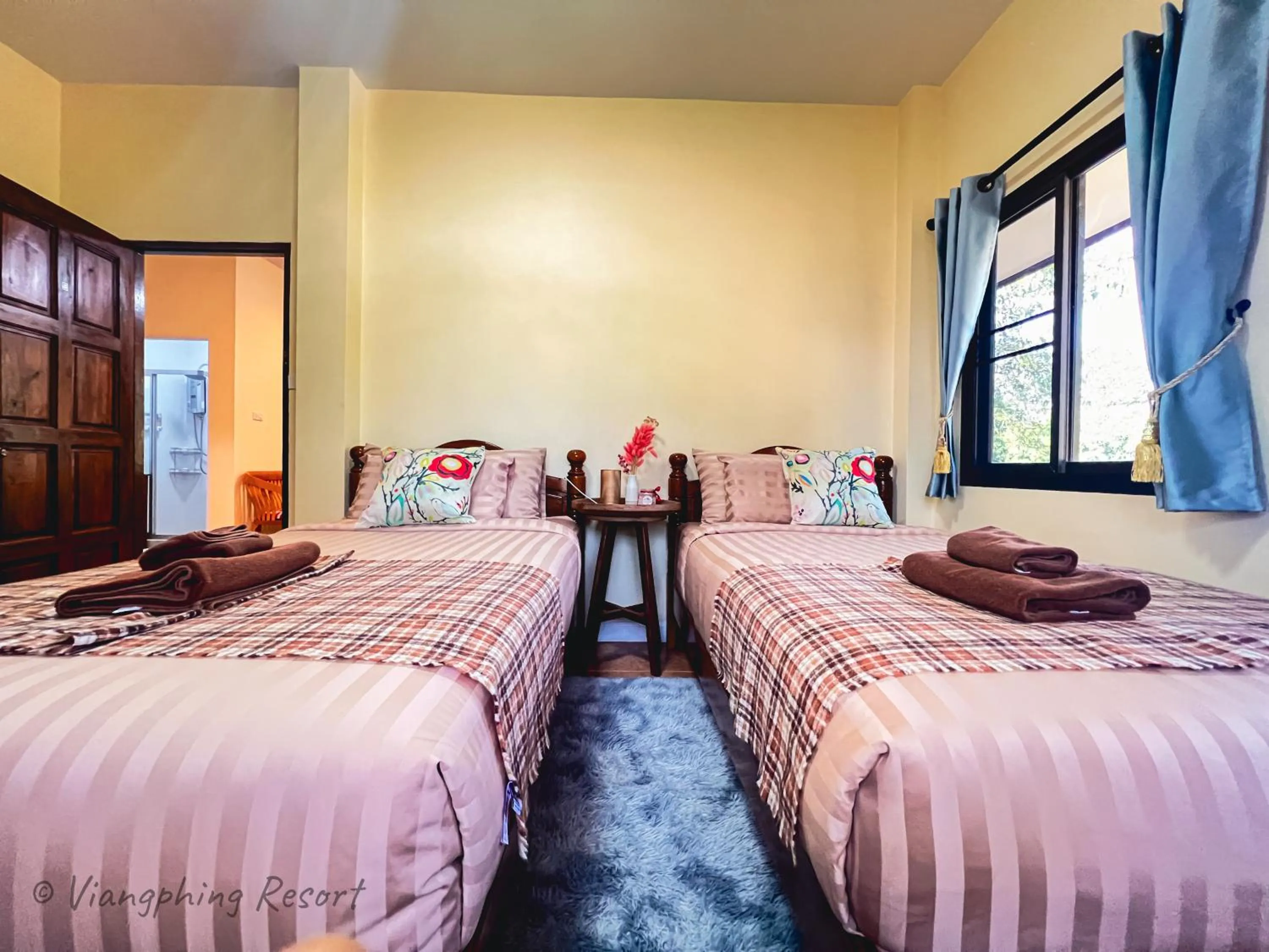 Bed in ViangPhing Resort