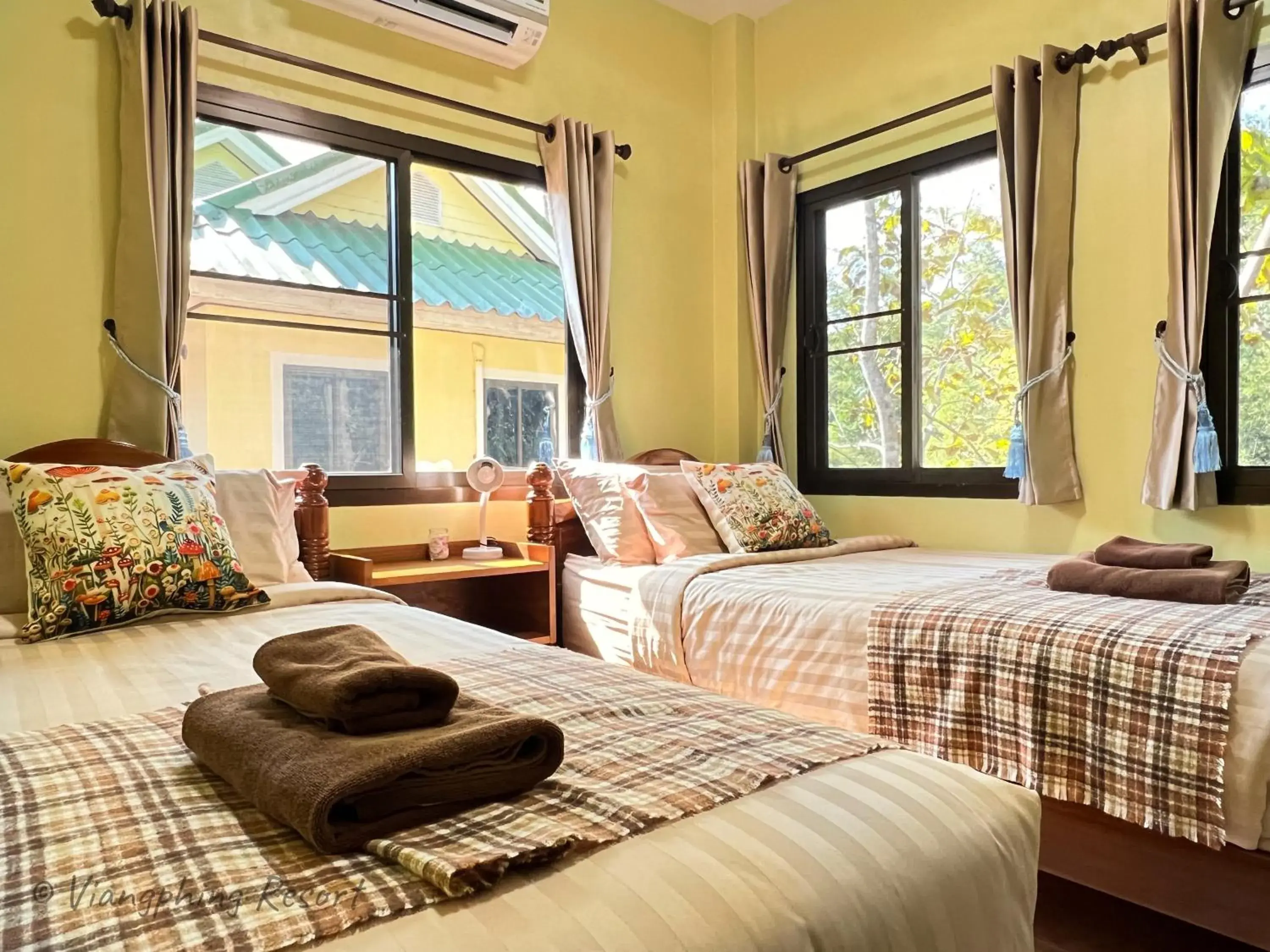 Bed in ViangPhing Resort Bed in ViangPhing Resort