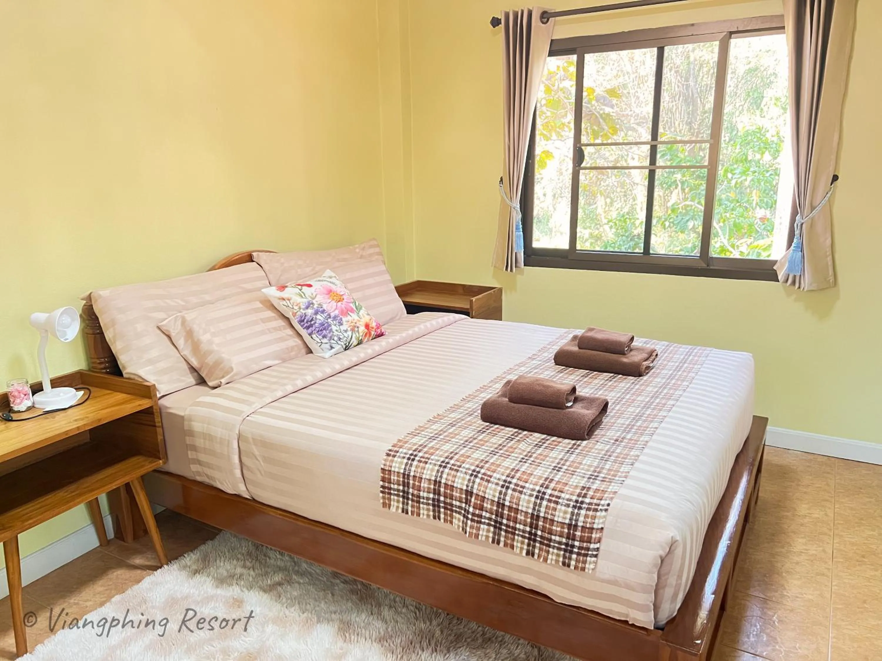 Bed in ViangPhing Resort