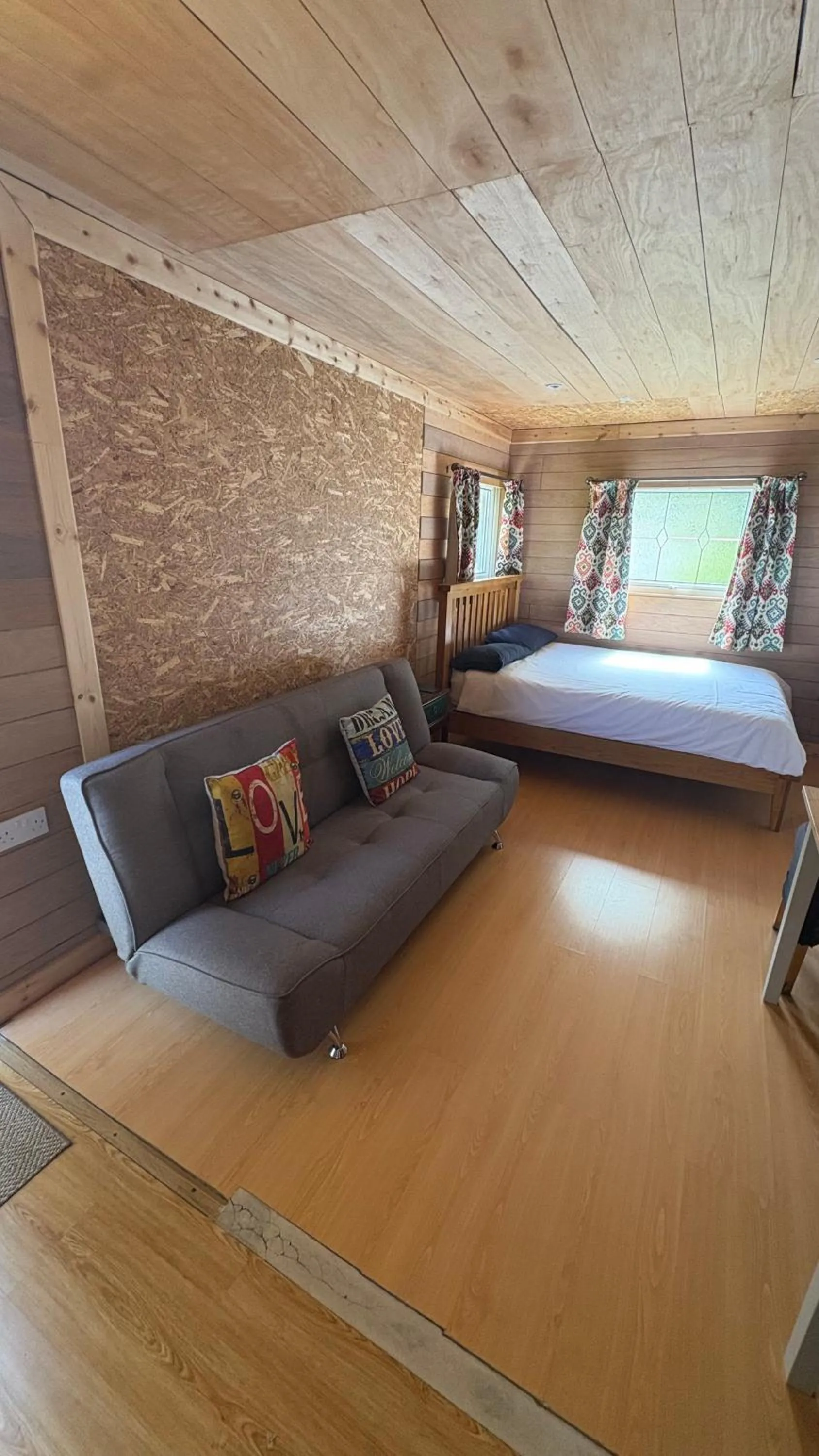 Bed in Bryn Bettws Lodge