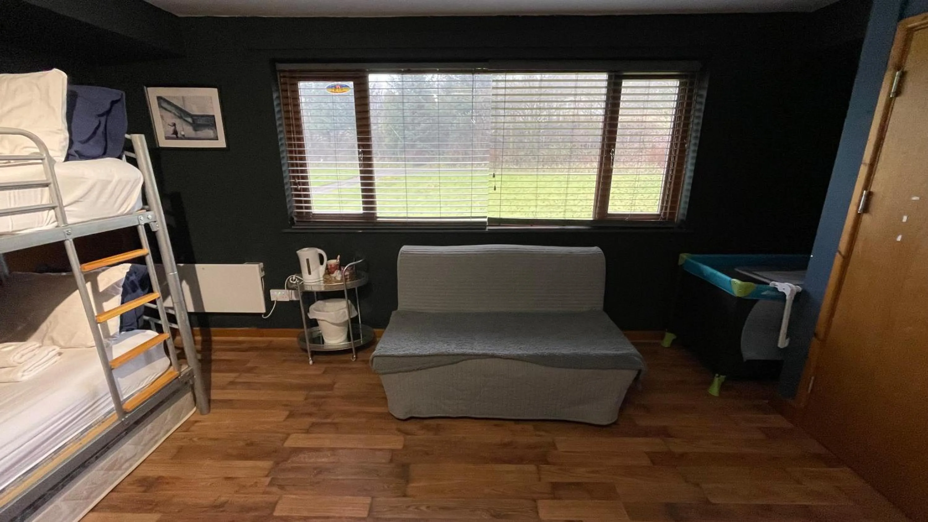 Bed in Bryn Bettws Lodge