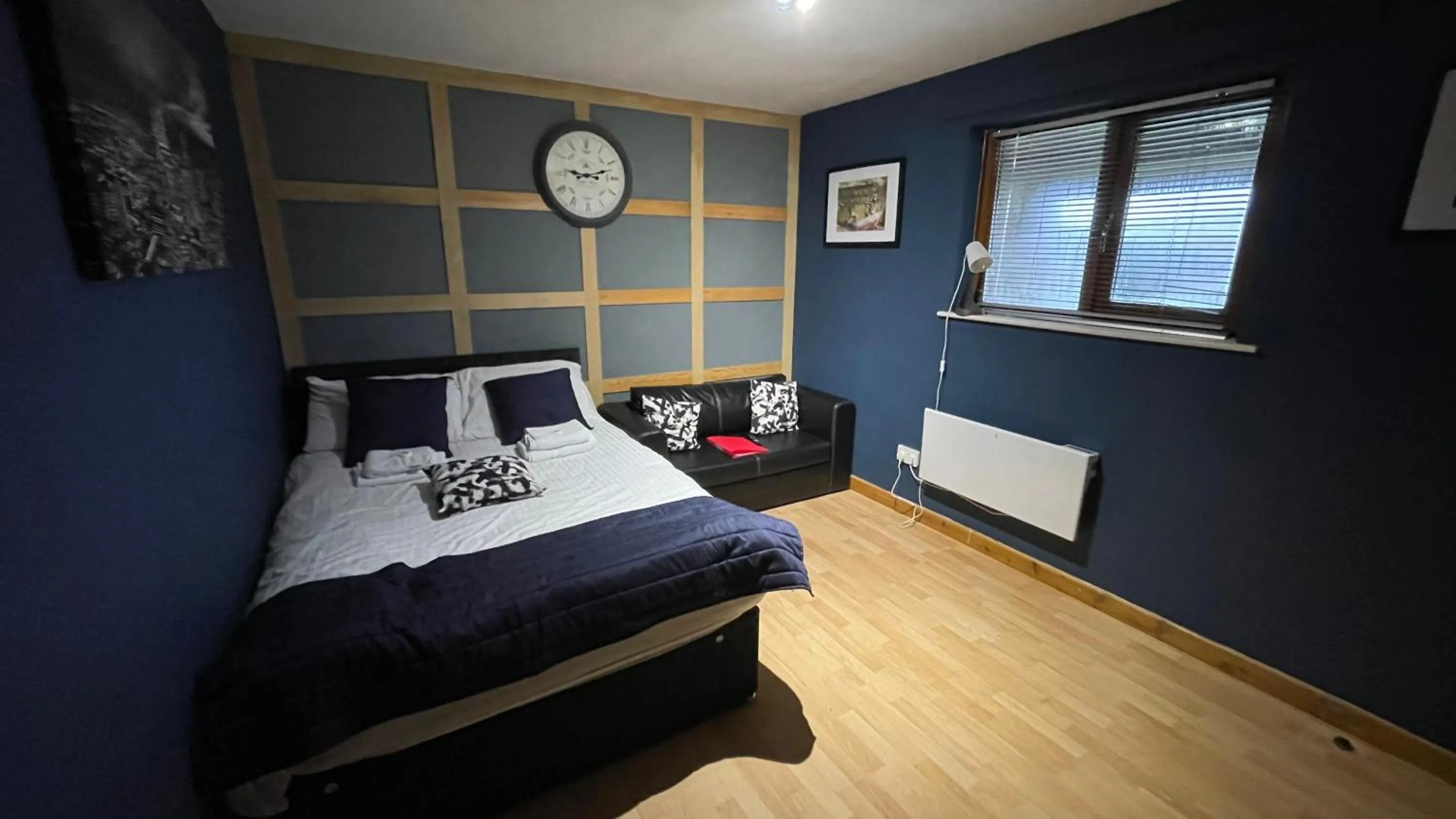 Bed in Bryn Bettws Lodge