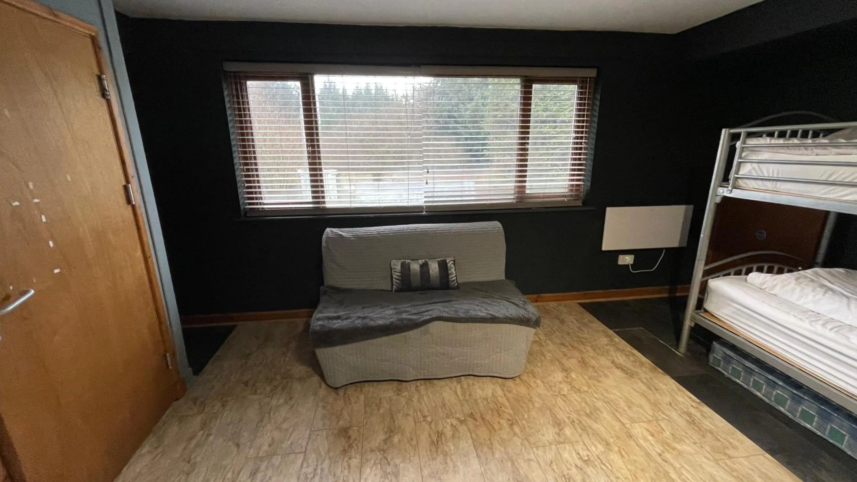 Bed in Bryn Bettws Lodge