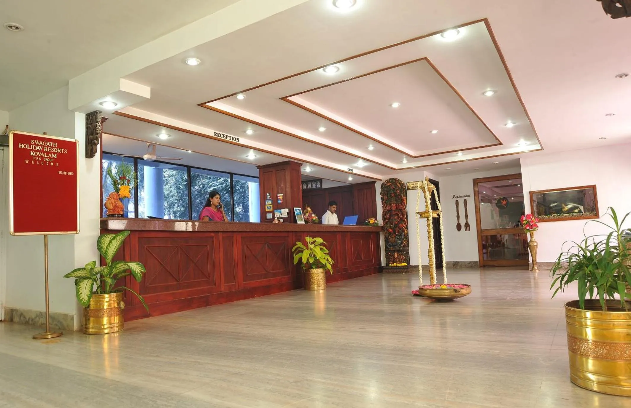 Lobby or reception in Swagath Holiday Resort