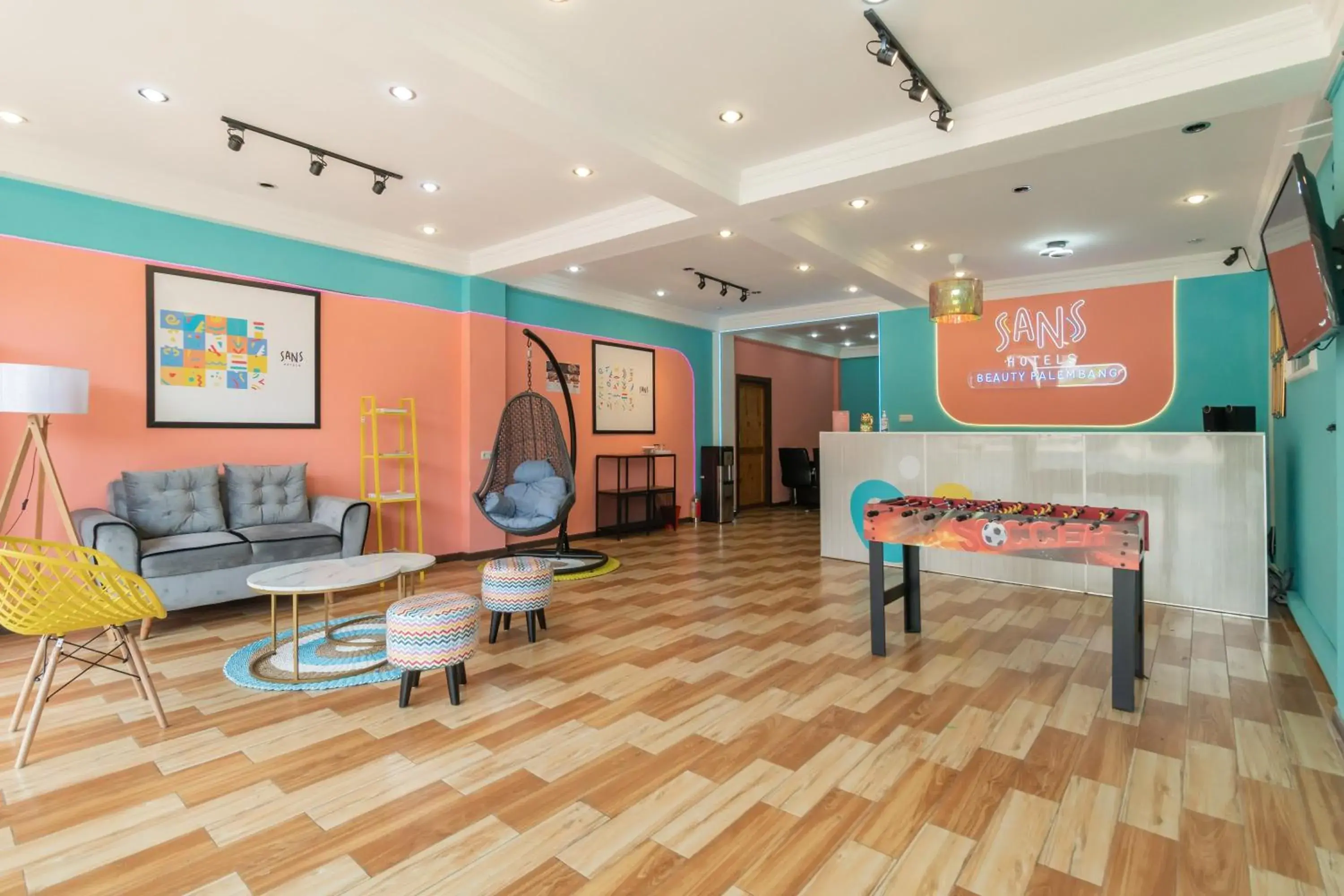 Lobby or reception in Sans Hotel Beauty Palembang Lobby or reception in Sans Hotel Beauty Palembang